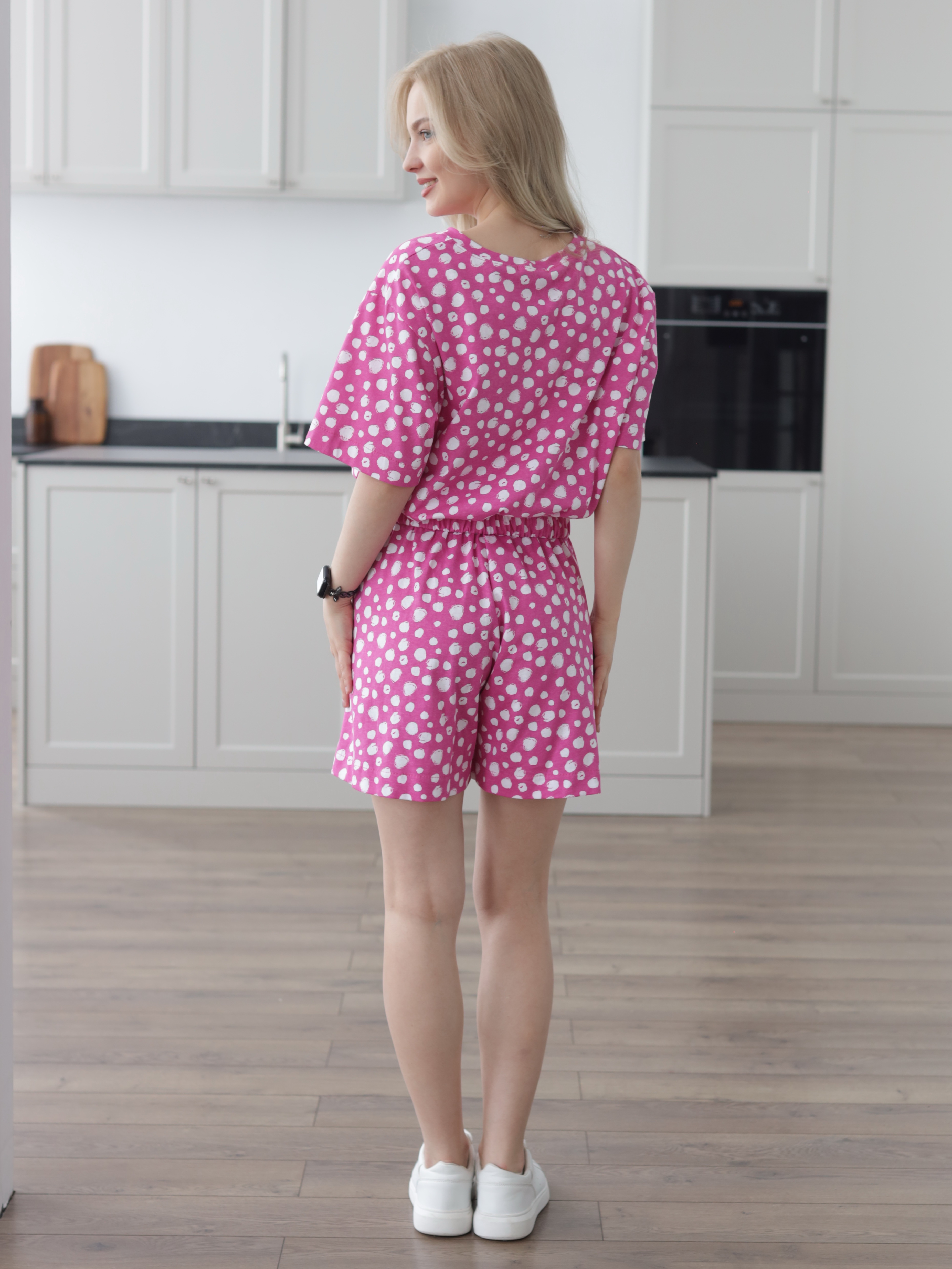 Костюм Агапэ 3070_розовый снежки - фото 4