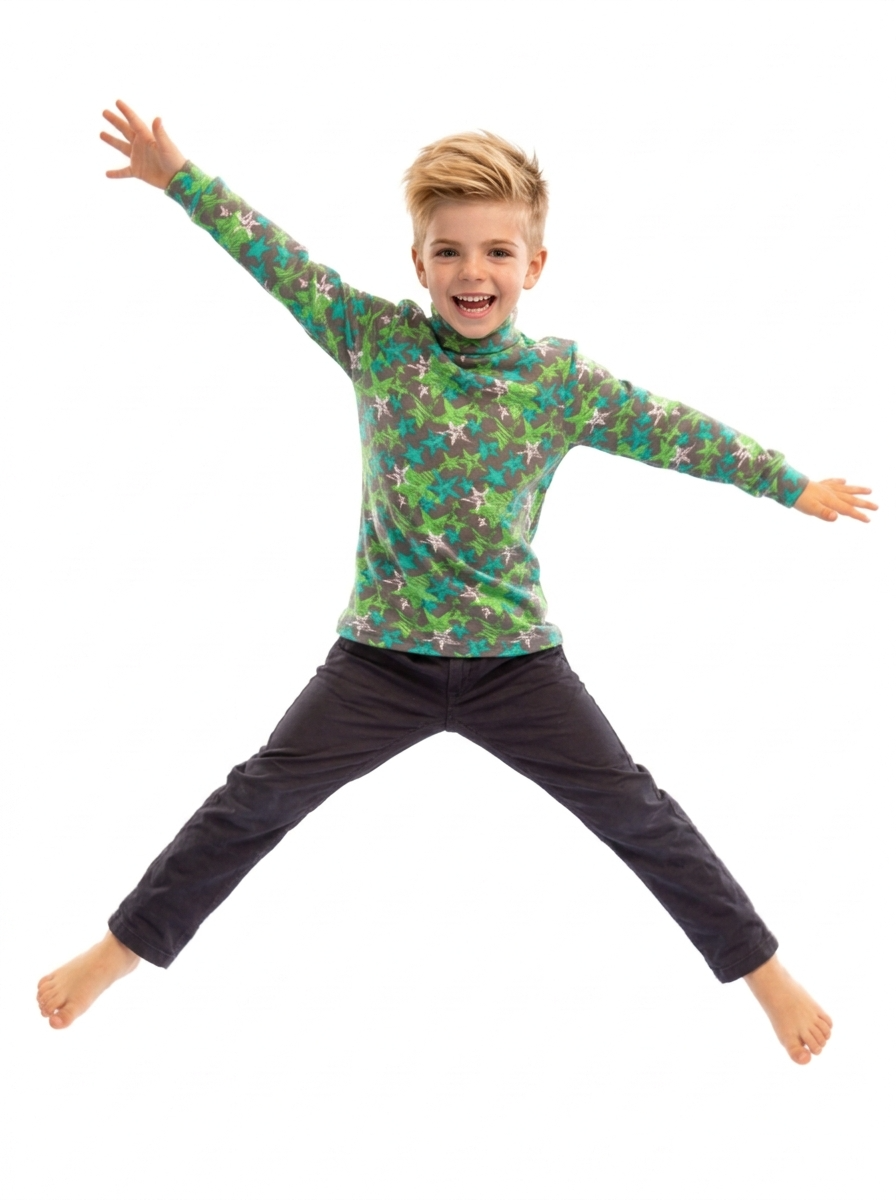 Водолазка TOTEMFOX 231РНАБ2(2)F/салатовые звезды - фото 4