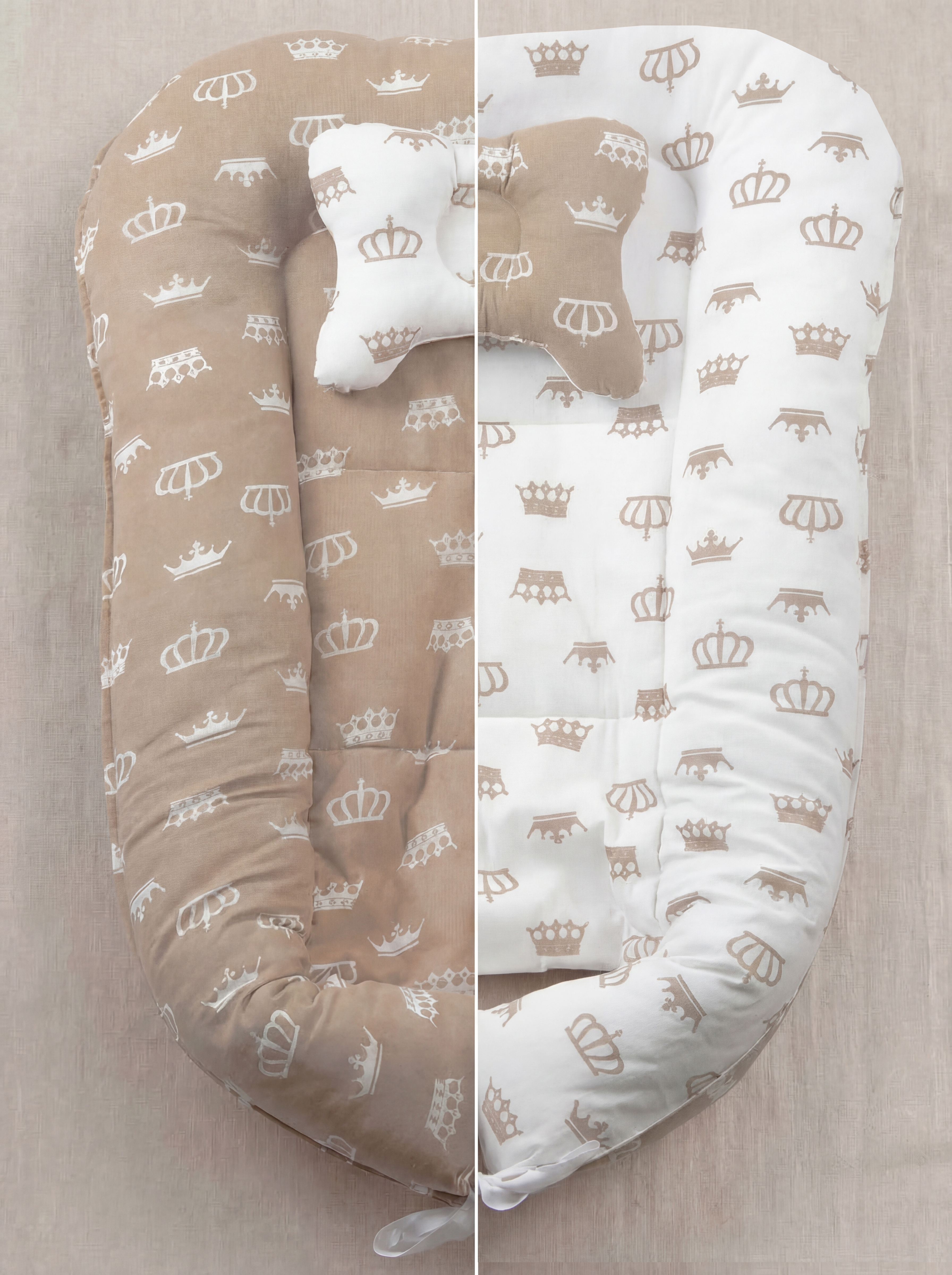 Матрас гнездышко KUZA Бежевые короны 50х90 - фото 7