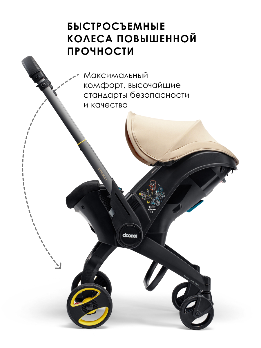 Коляска трансформер Doona i Sahara Sand бежевый - фото 5