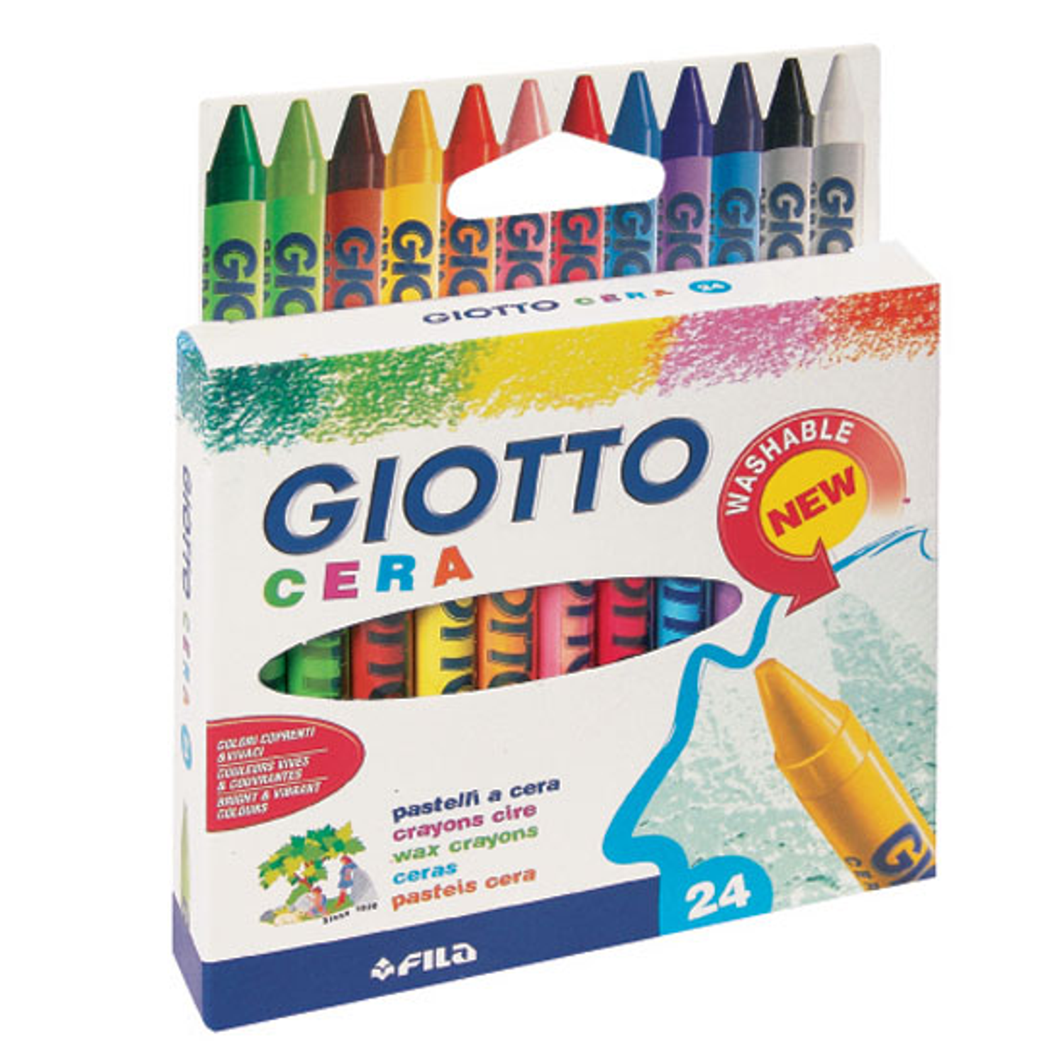 Восковые мелки GIOTTO 24 шт. - фото 1