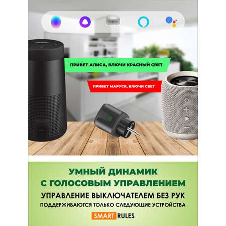 Умная WiFi розетка SmartiNext беспроводная 20А черная