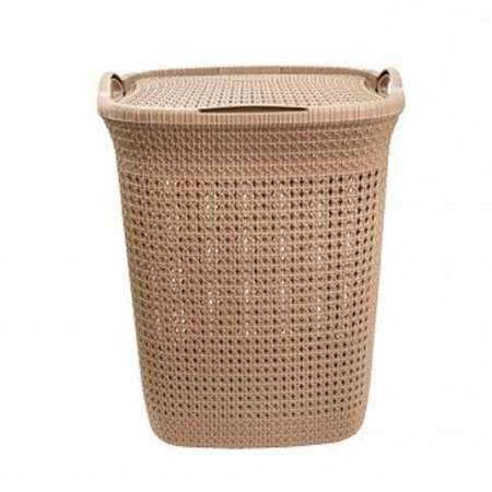 Корзина elfplast Paola для белья бежевая 37 л 39.5х31х50 см