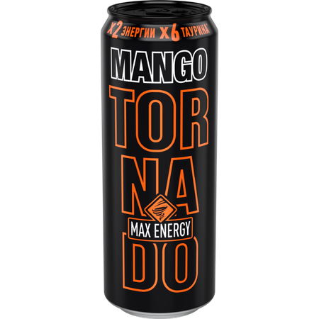 Напиток энергетический TORNADO Max Energy Mango 0