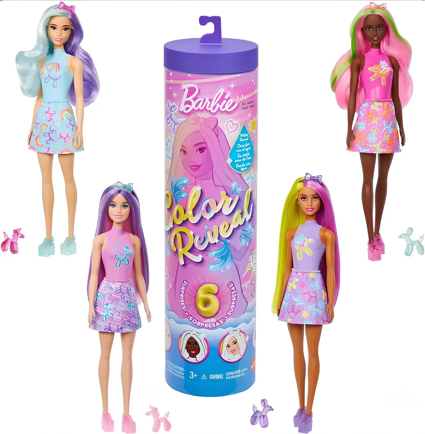 Кукла модельная Barbie Color Reveal сюрприз с аксессуарами высота 30 см JFV58 - фото 1