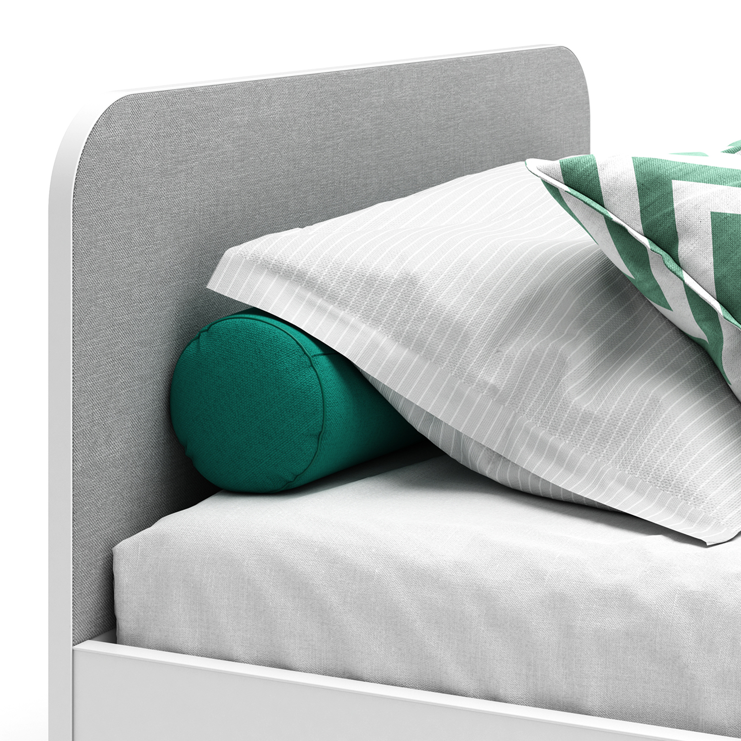 Кровать подростковая ROMACK (серый) - фото 9