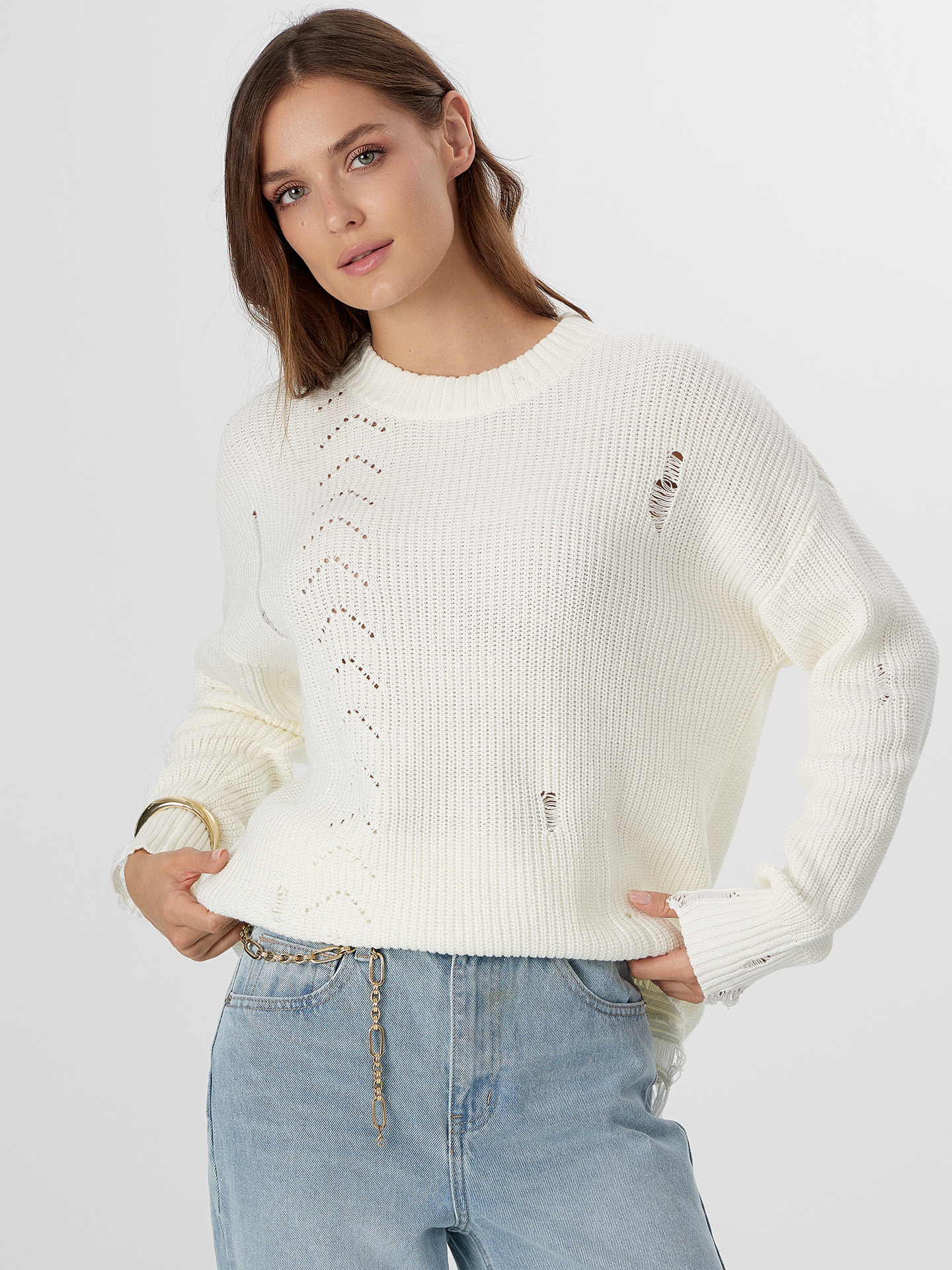 Джемпер Mark Formelle (Марк Формэль) 122632-1/молочный - фото 5