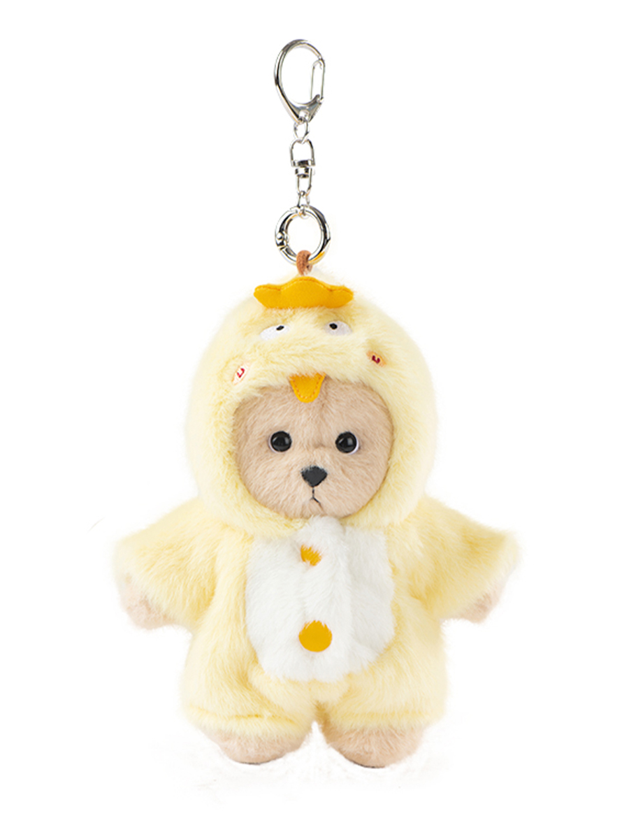 Мягкая игрушка TeddyTales Медведь костюм Цыпленок брелок - фото 1