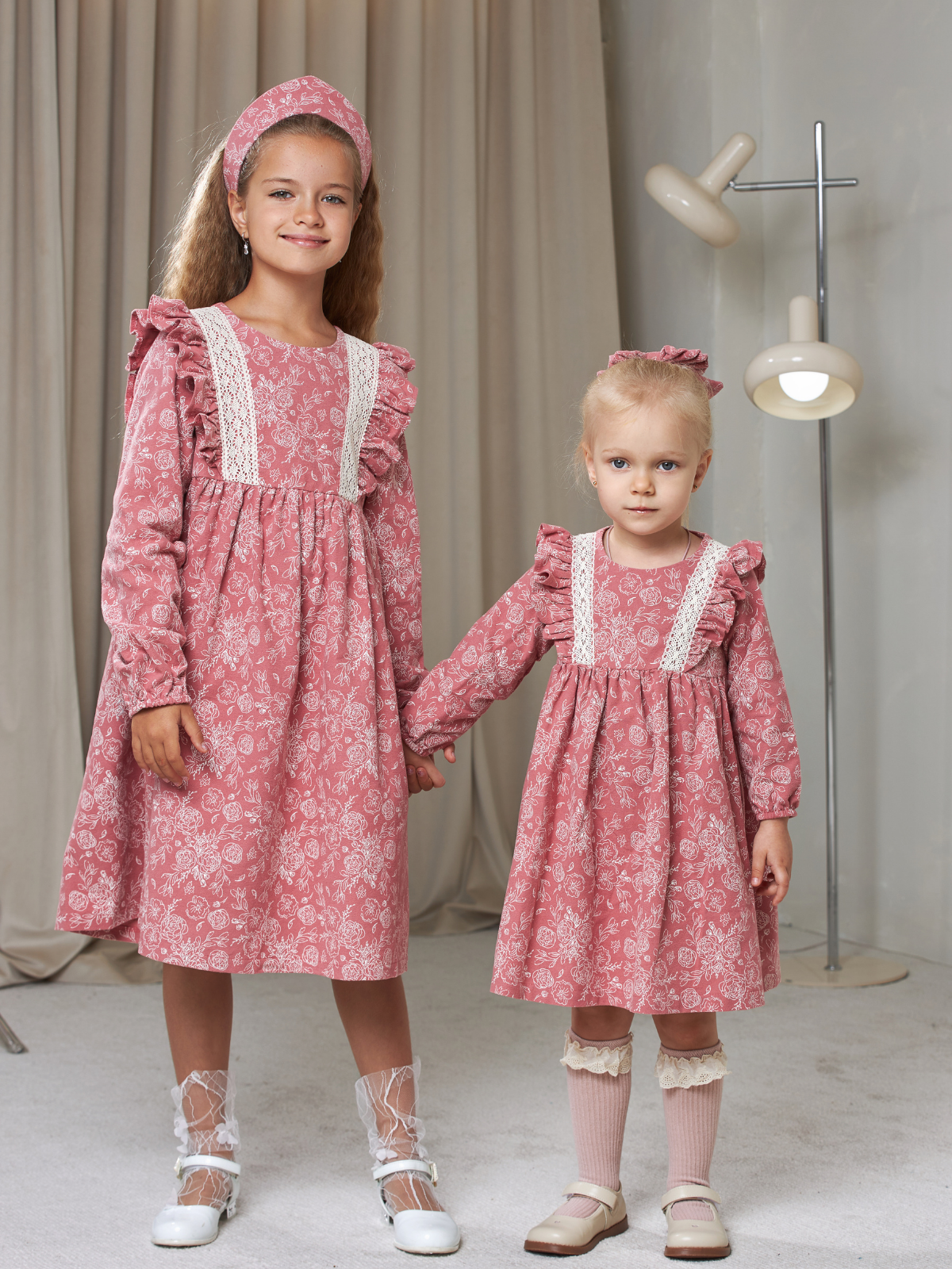 Платье MOUN платье_фланель/кружево_розы - фото 2