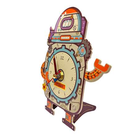 Конструктор SHARKTOYS Часы деревянный