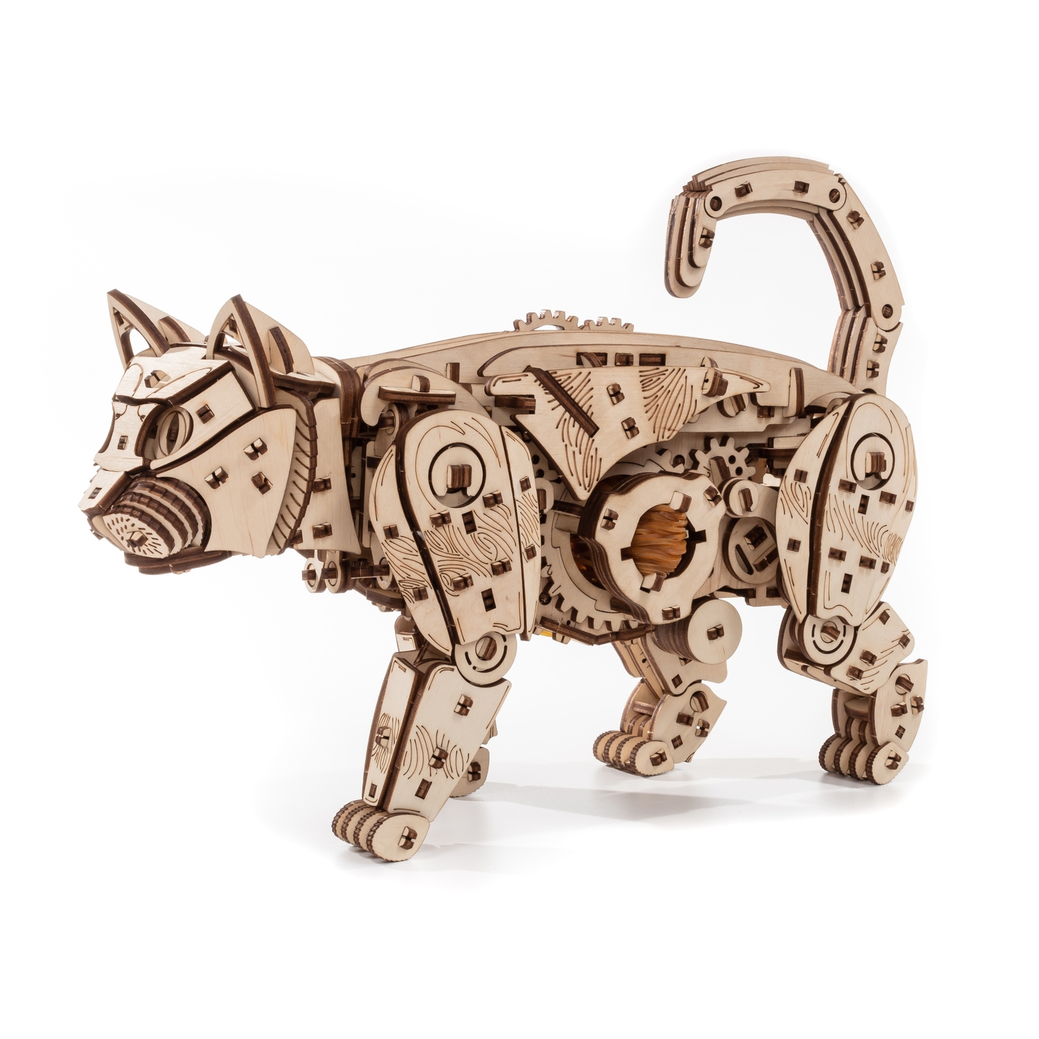 Конструктор Eco Wood Art Дикий Кот деревянный - фото 17