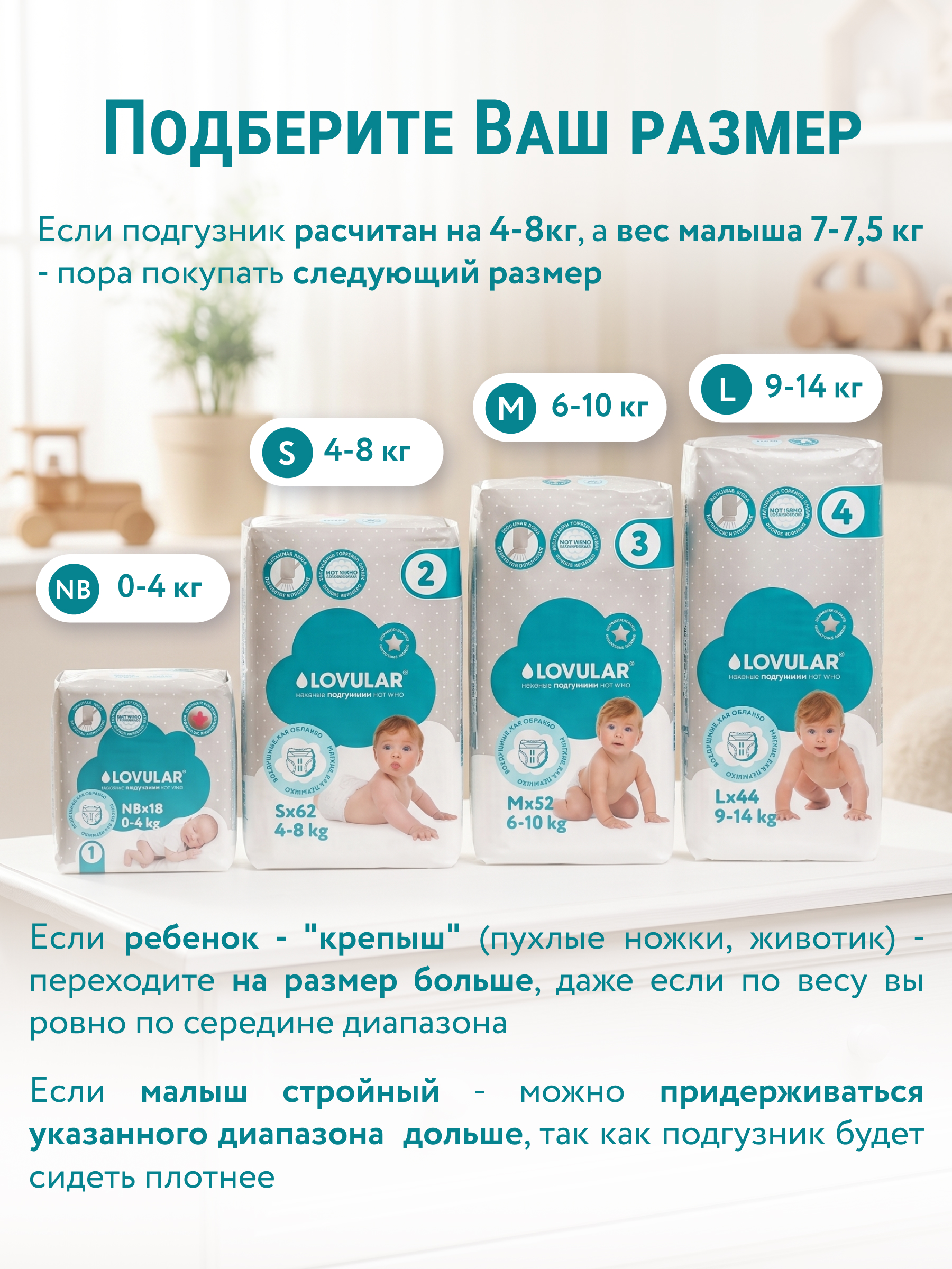 Подгузники LOVULAR Hot Wind NB (до 4 кг) 18 шт. - фото 9