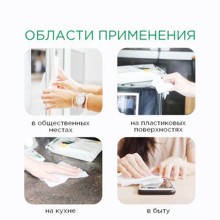 Влажные салфетки Paterra антибактериальные