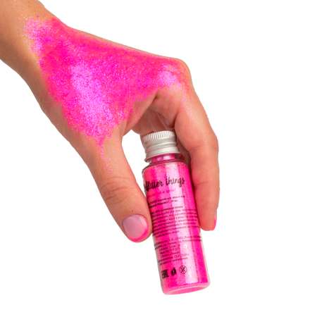 Блестки Glitter Things для макияжа маникюра рисования и декора Неоновый Фламинго