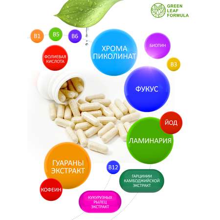 Таблетки для похудения Green Leaf Formula жиросжигатель для похудения для женщин и мужчин блокатор аппетита