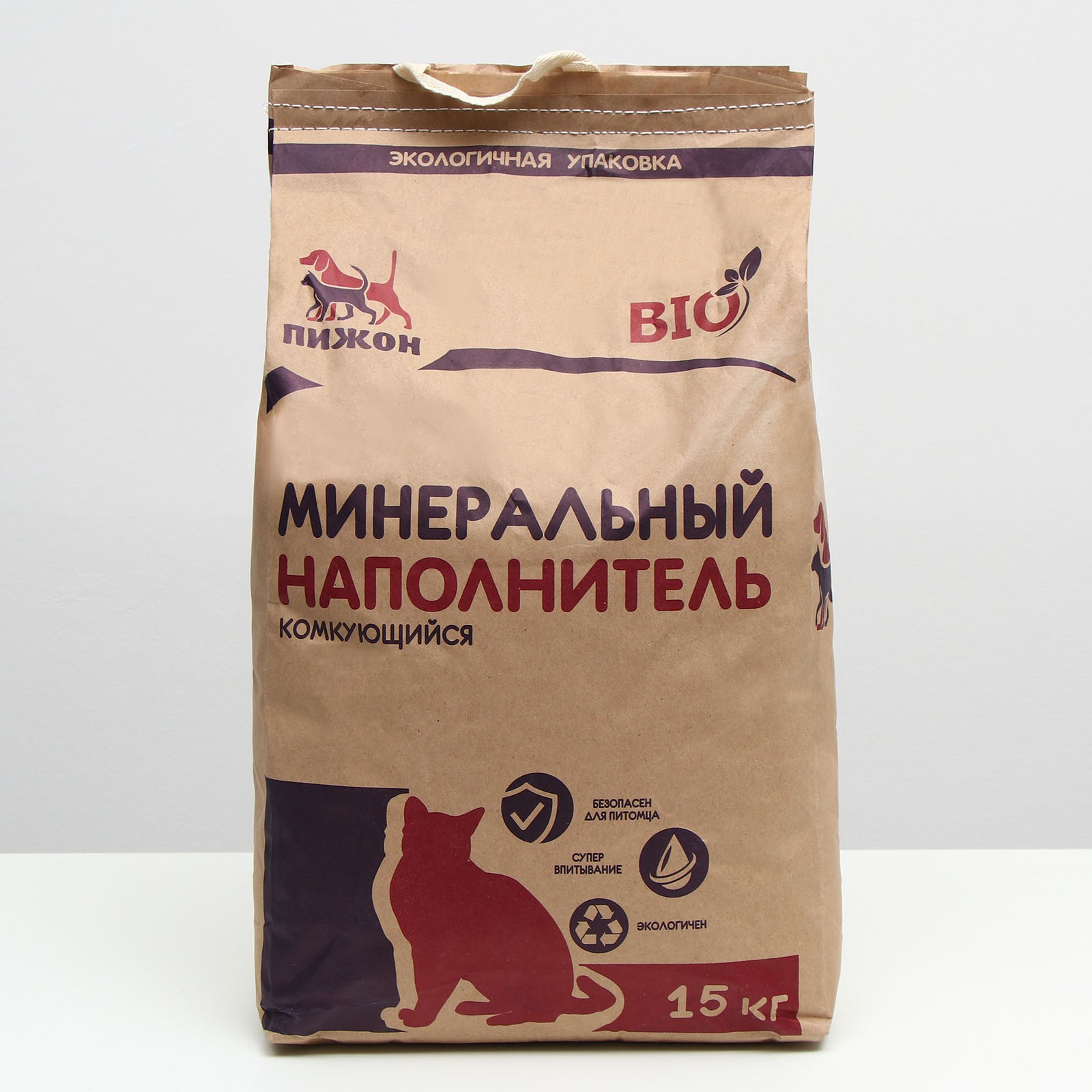 Наполнитель Пижон «Bio» 15 кг комкующийся - фото 2
