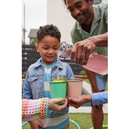 Стакан Klean Kanteen детский одностенный Kid Cup Straw Lid 10oz Spring Bud с трубочкой 296 мл