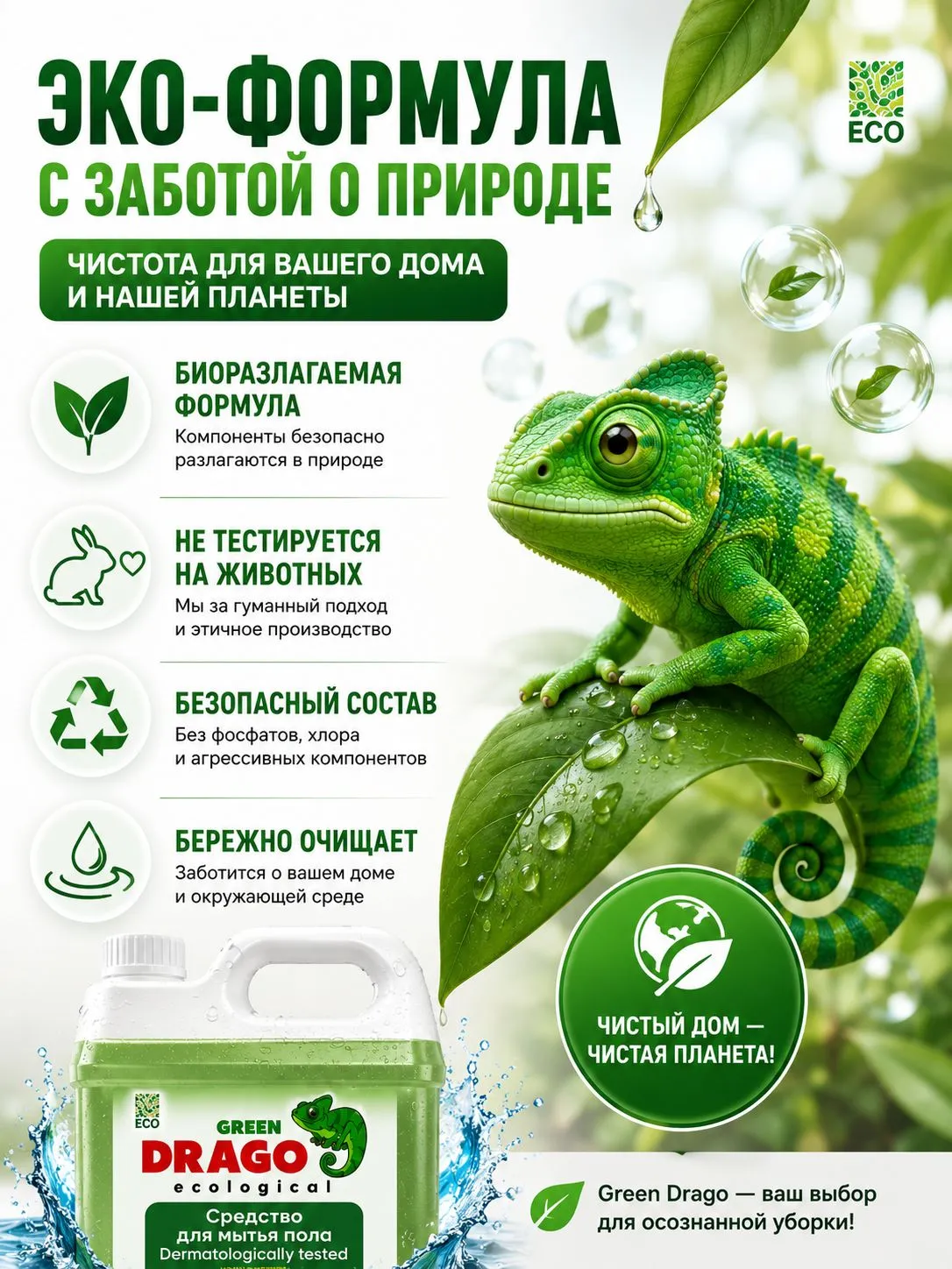 Моющее средство Green Drago Морская Свежесть 5000 мл для пола и покрытий - фото 11