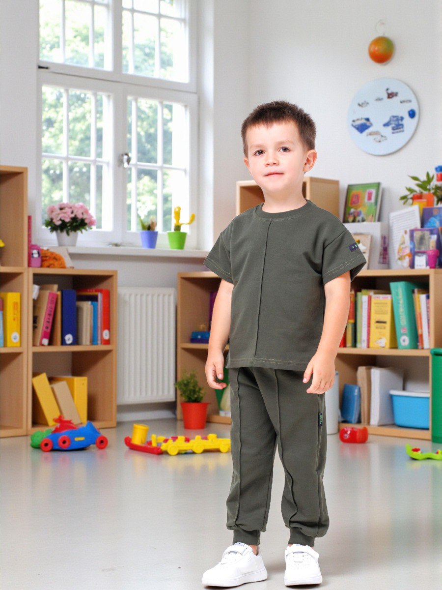 Спортивный костюм VEDDI 2080/6041фп-2024-хаки - фото 6