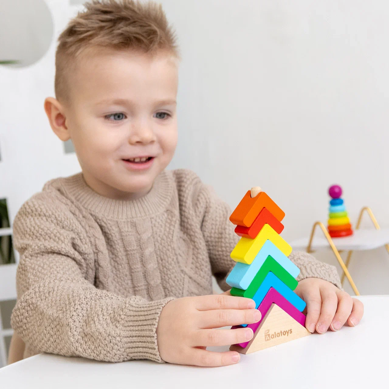 Конструктор Alatoys ЁЛОЧКА 7деталей деревянный 7 дет. - фото 8