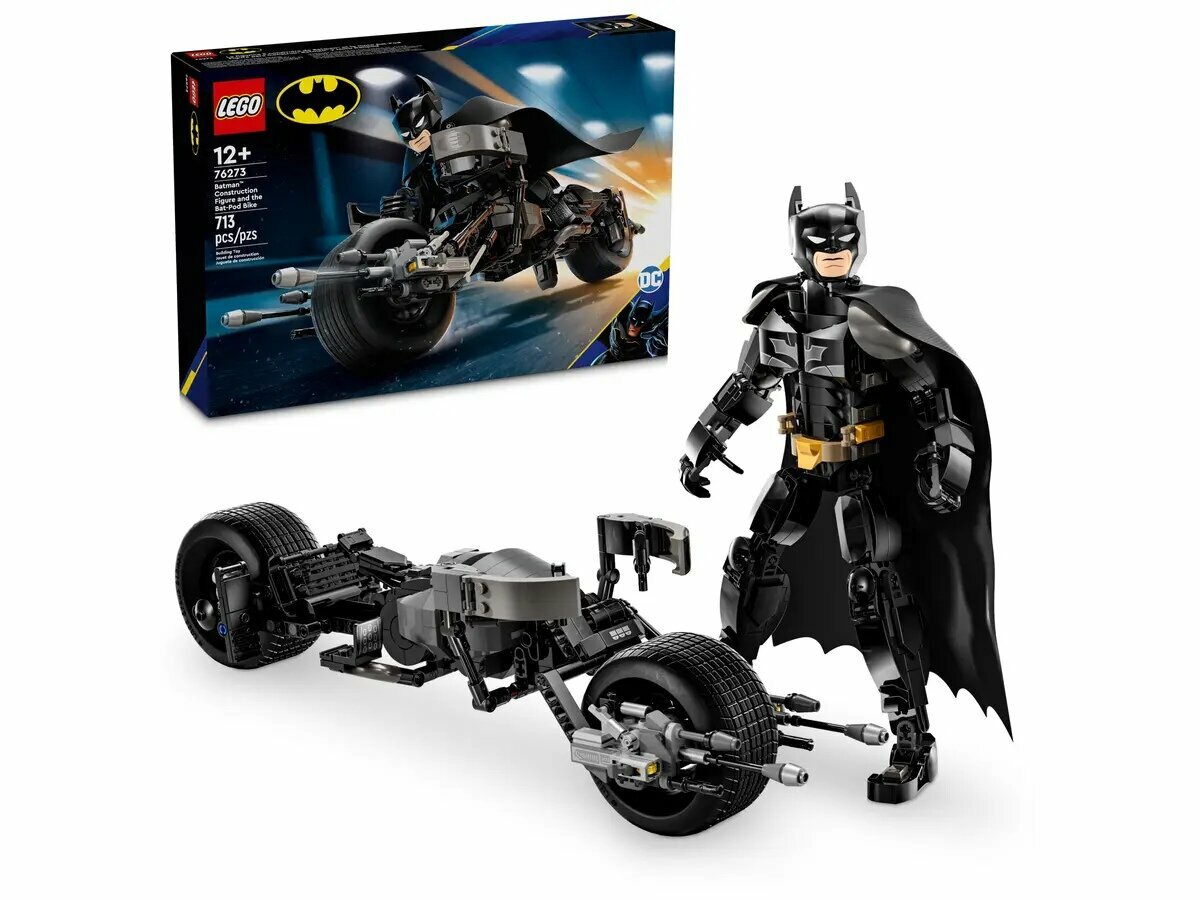 Конструктор LEGO DC Super Heroes Фигурка Бэтмена и бэтцикл 713 дет. - фото 11