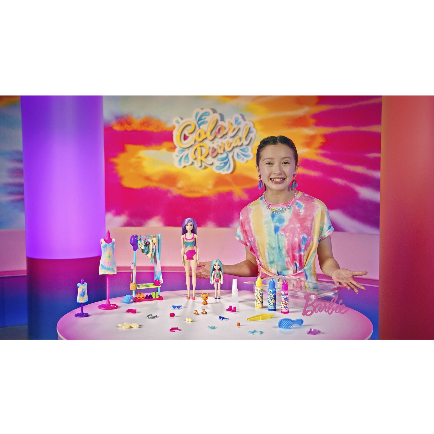 Кукла модельная Barbie Tie-Dye Fashion Maker HCD29 - фото 9