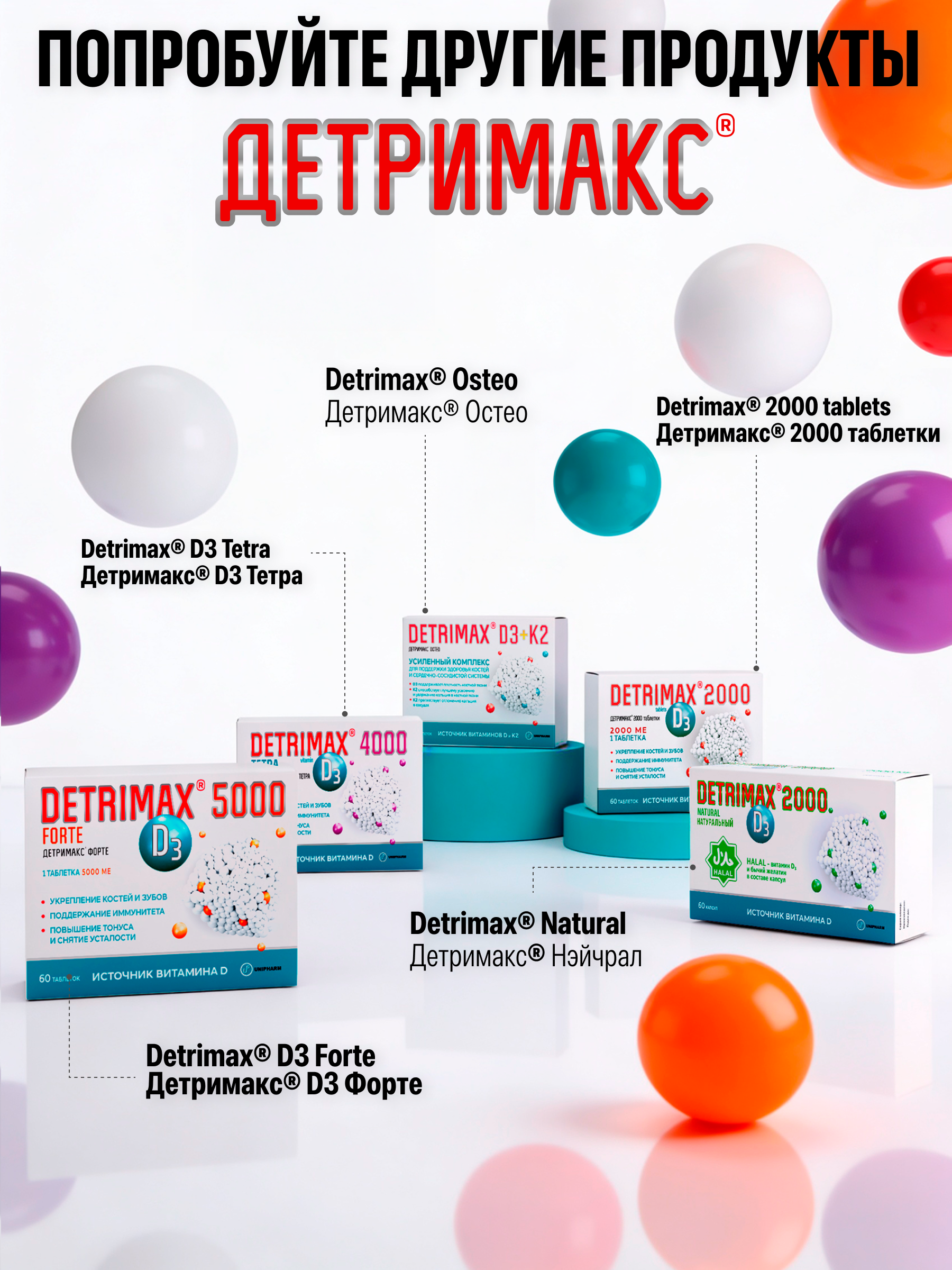 Витамин D3 ДЕТРИМАКС Халяль 2000МЕ 60 капсул - фото 6