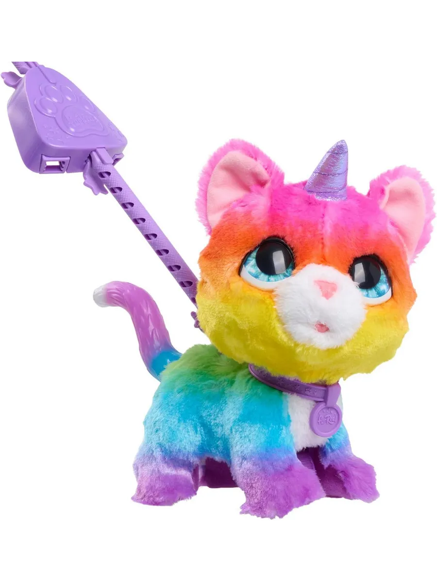 Мягкая игрушка FurReal Friends Walk-a-Lots Кошка-единорог - фото 2