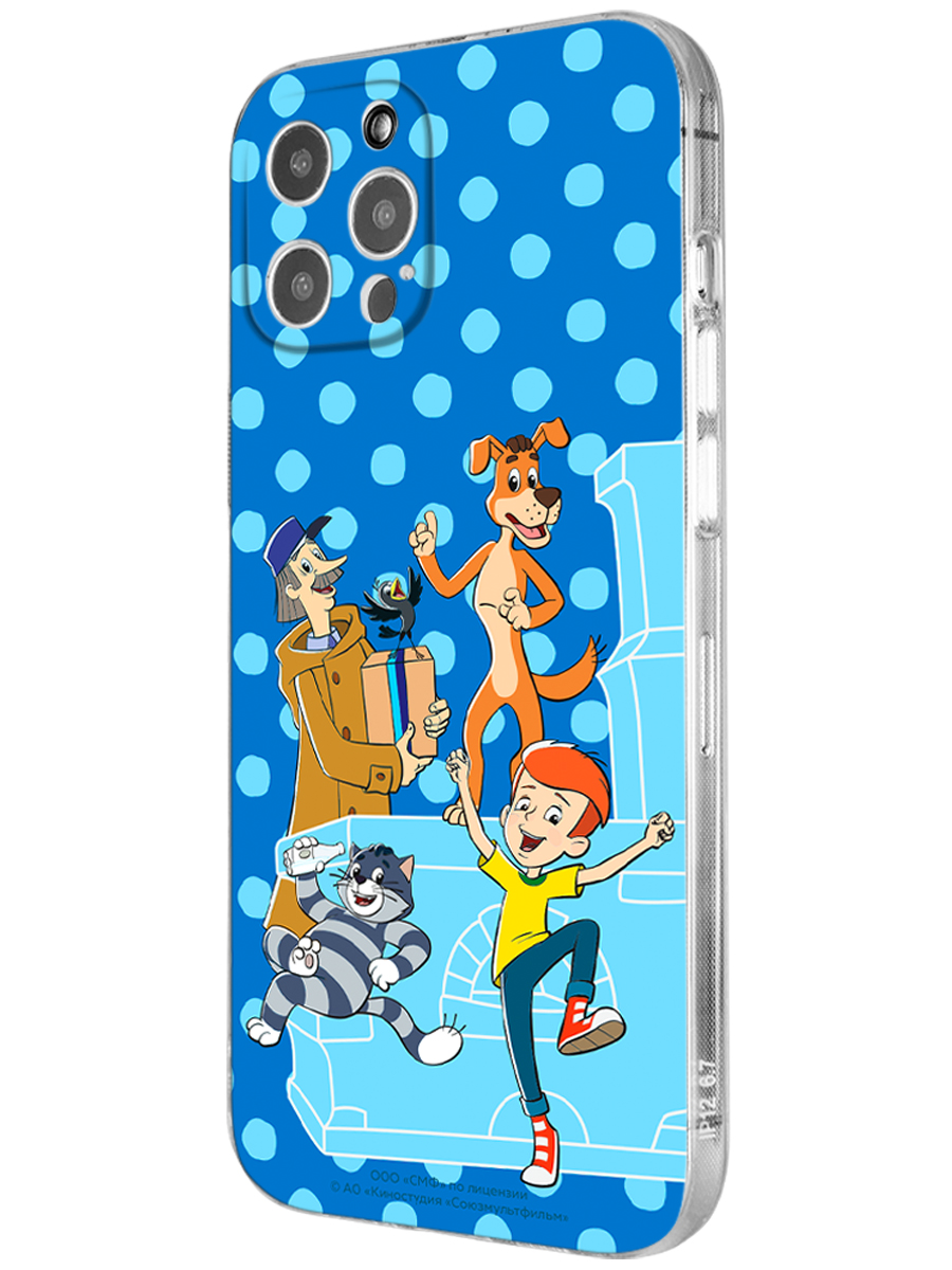 Силиконовый чехол Mcover для смартфона Apple iPhone 12 Pro Союзмультфильм Дядя Фёдор и друзья - фото 1