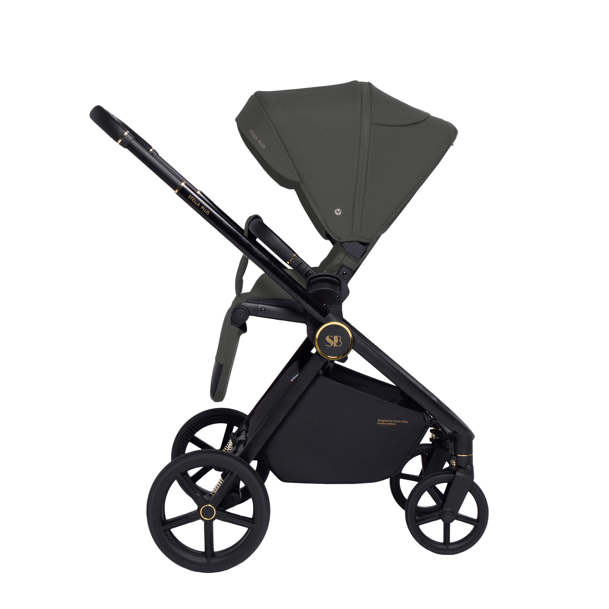 Коляска прогулочная Sweet Baby Stella Plus Dark Grey серый - фото 6