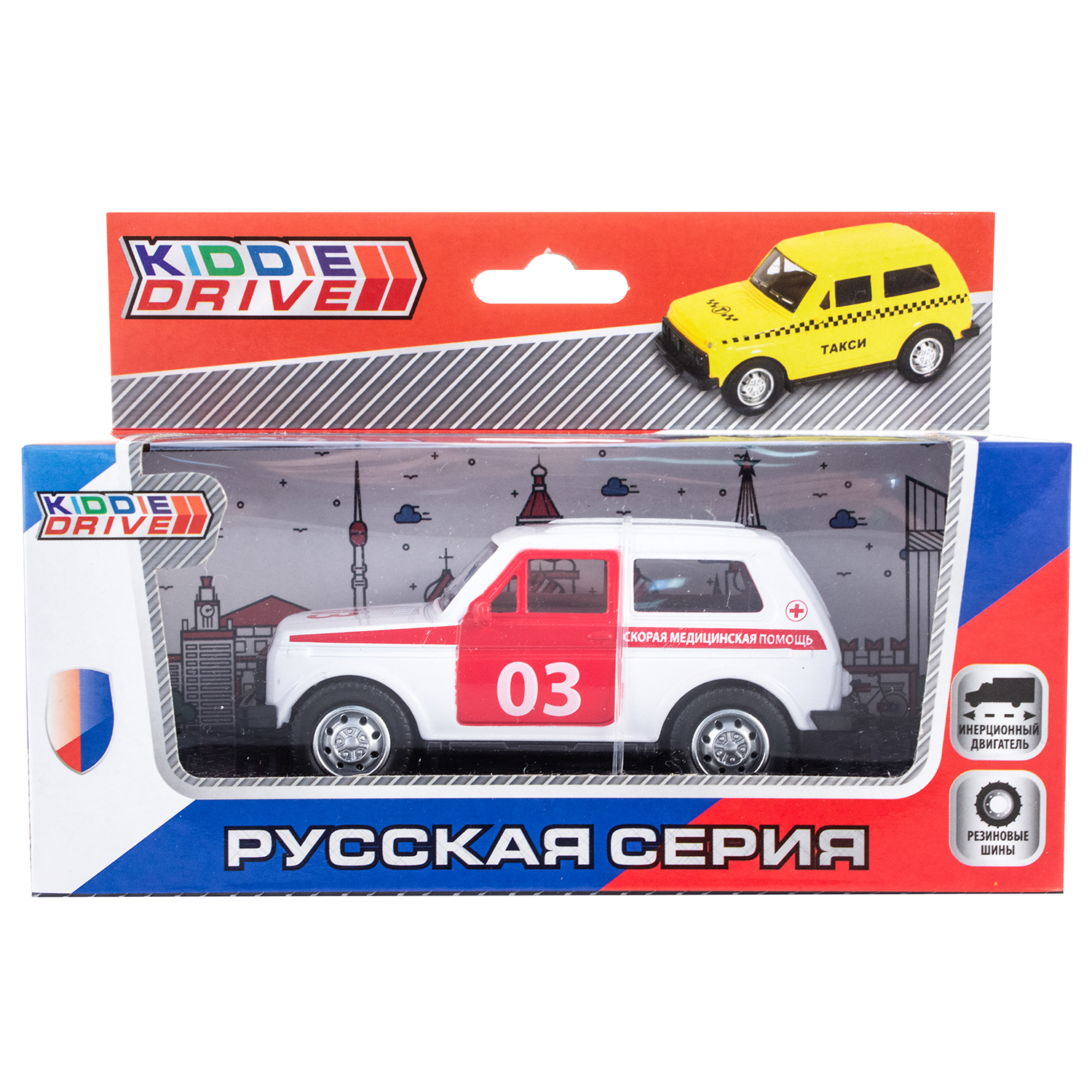 Внедорожник KiddieDrive медицинский 11см инерционный 1501254 - фото 3