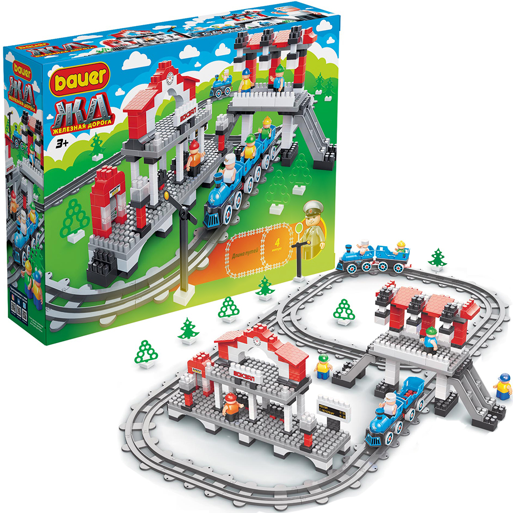 Конструктор BAUER Открытие вокзала с Блокменом 355 дет. - фото 1