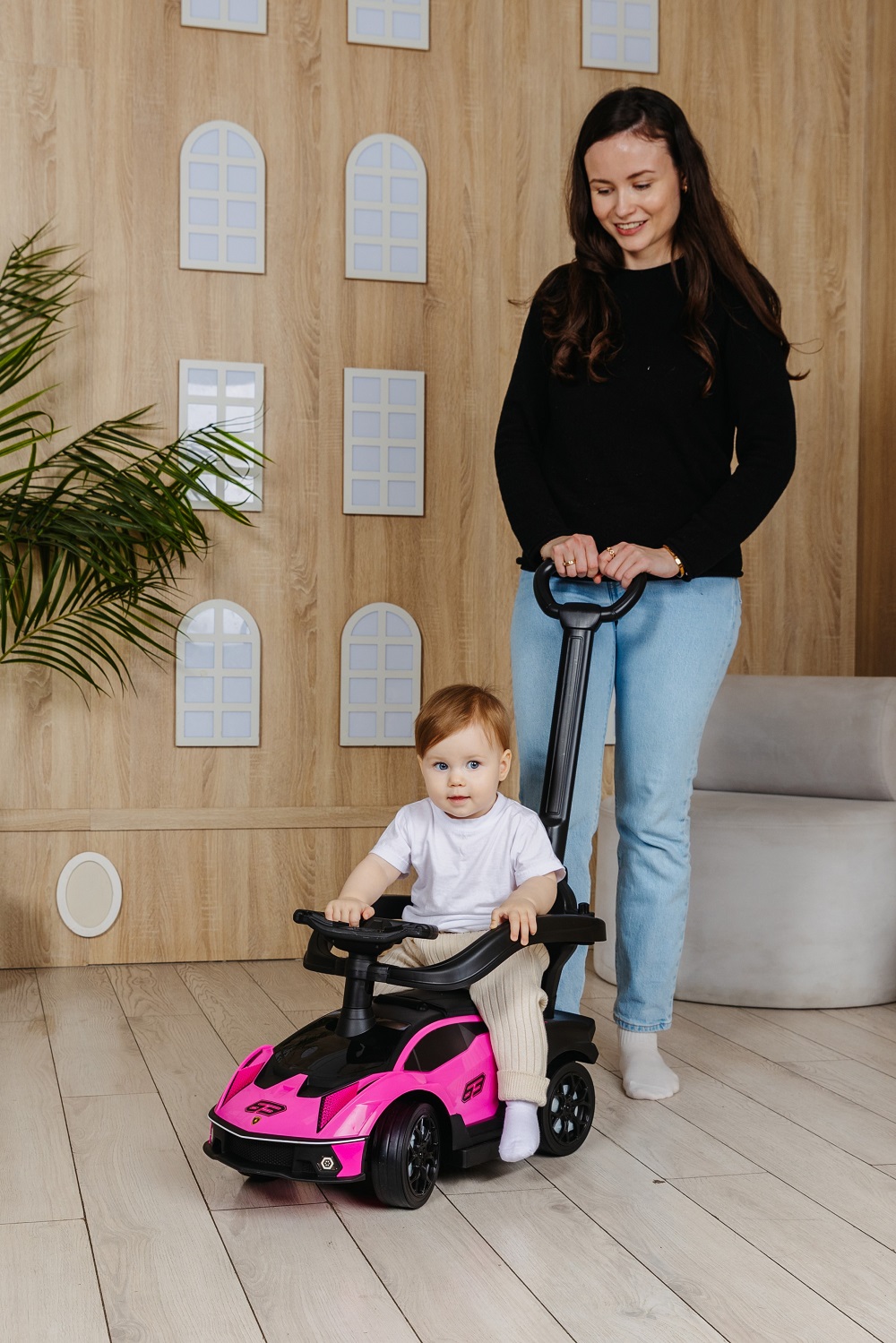 Каталка BabyCare Lamborghini с ручкой - фото 14