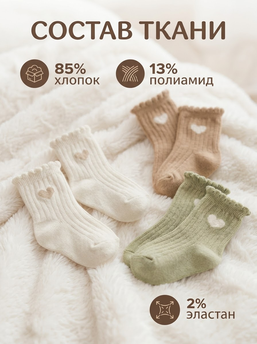 Носки 3 пары RuSocks D_Д3-130928_Носки_3 пары_Экрю,Бежевый,Оливковый - фото 7