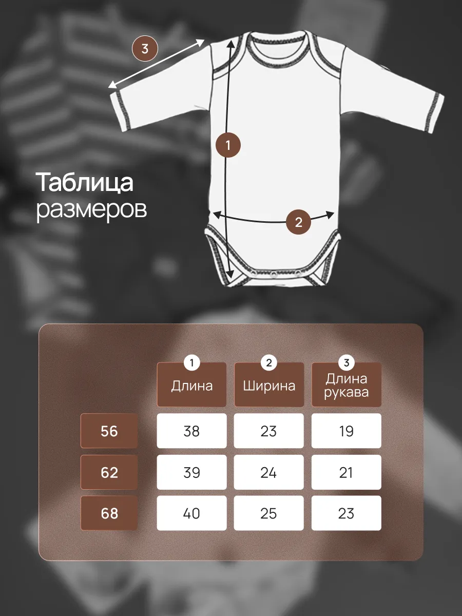 Боди 3 шт Супер Пупс нбр/3пр/бд/зап/таупкапибары - фото 4