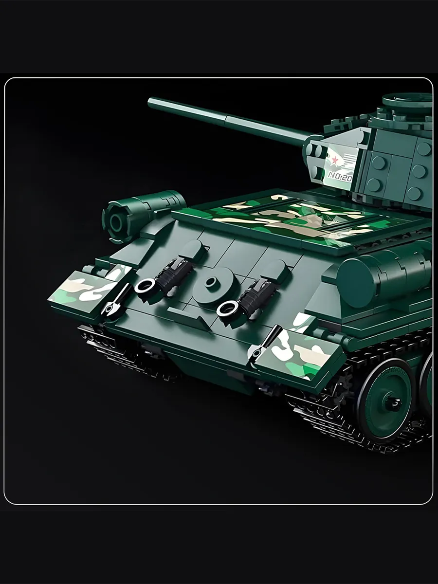 Конструктор Mould King Танк T-34-85 800 дет. - фото 9