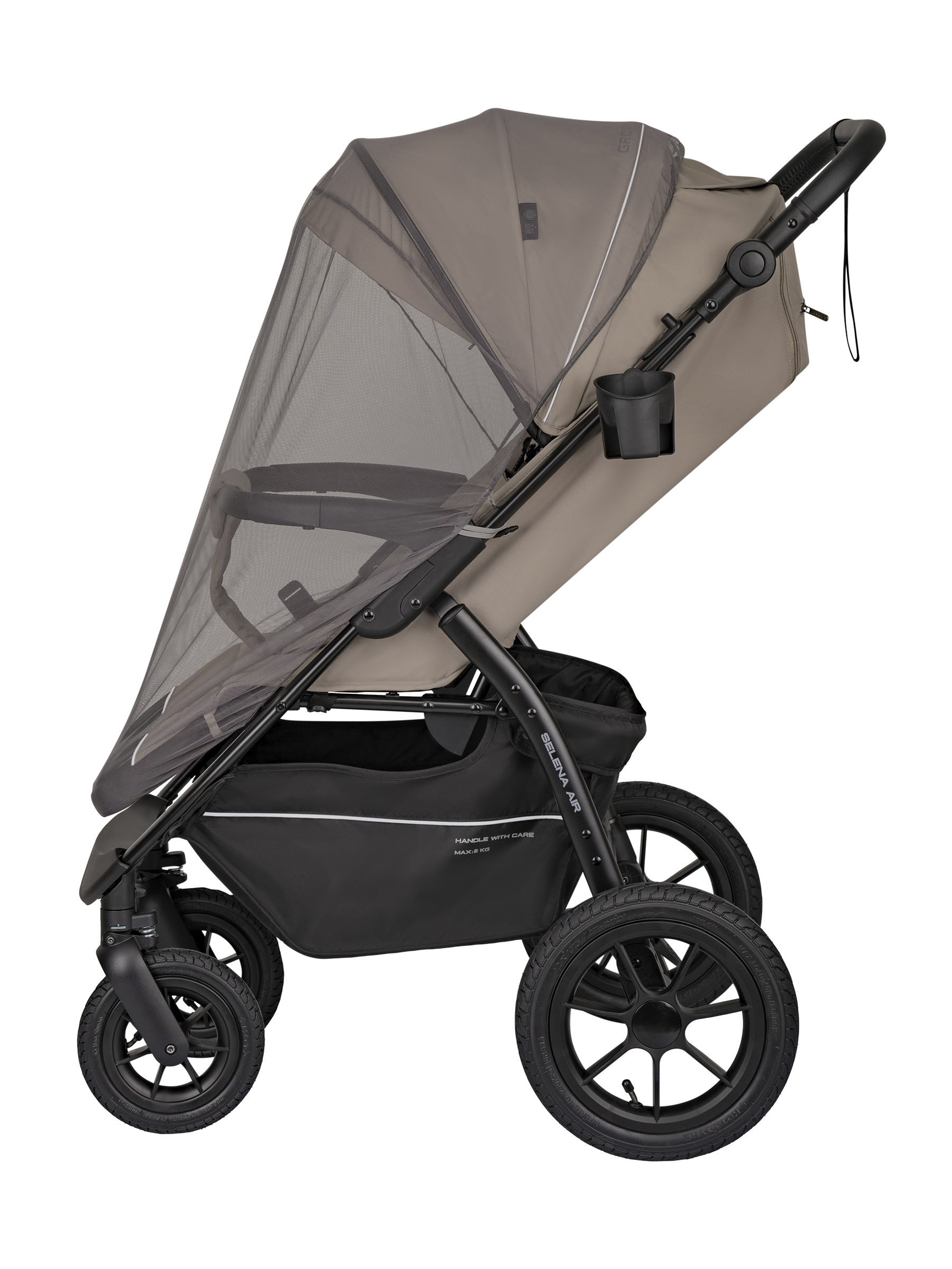 Коляска прогулочная JOVOLA SELENA Air 2025 с сумкой бежевый - фото 21