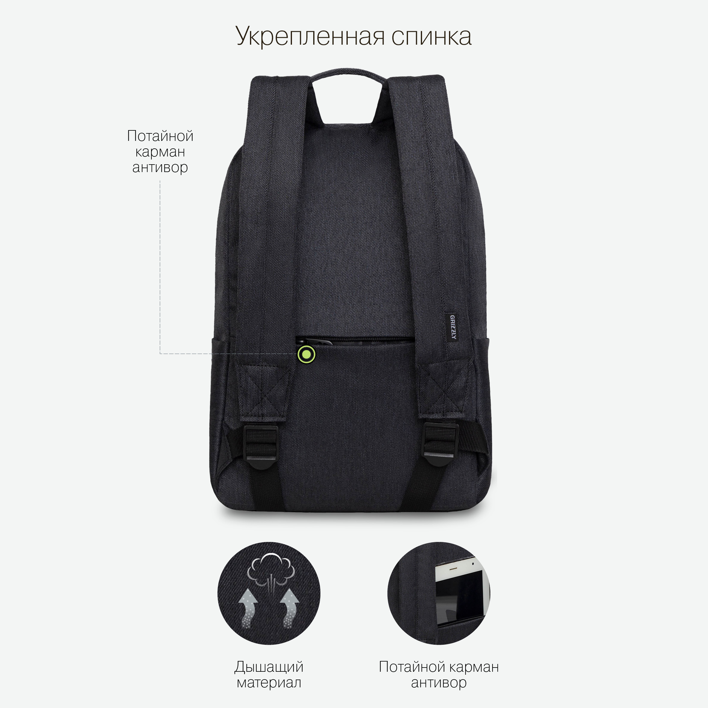 Рюкзак Grizzly для девушки - фото 7