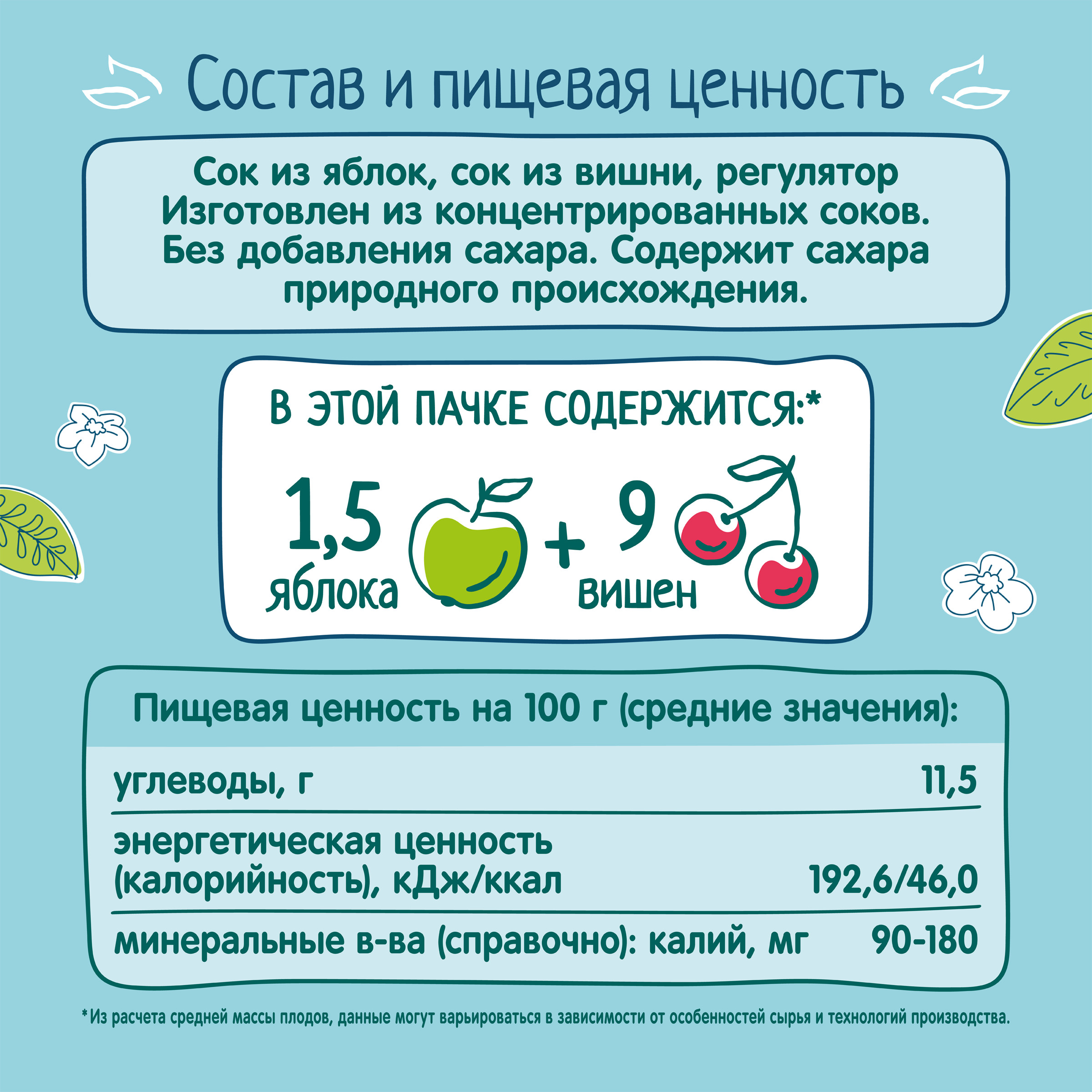 Сок ФрутоНяня Яблоко-Вишня с 5 мес 0.2 л - фото 6