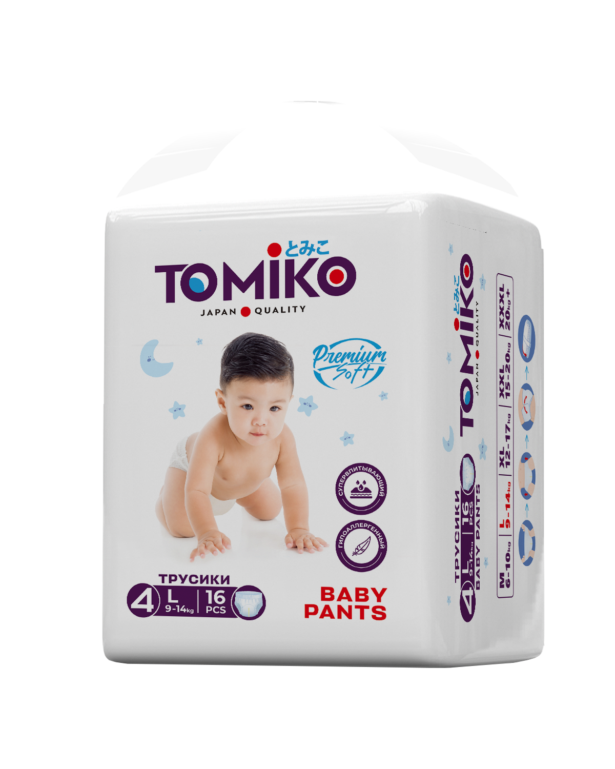 Трусики Tomiko L (9-14 кг) 16 шт. - фото 1