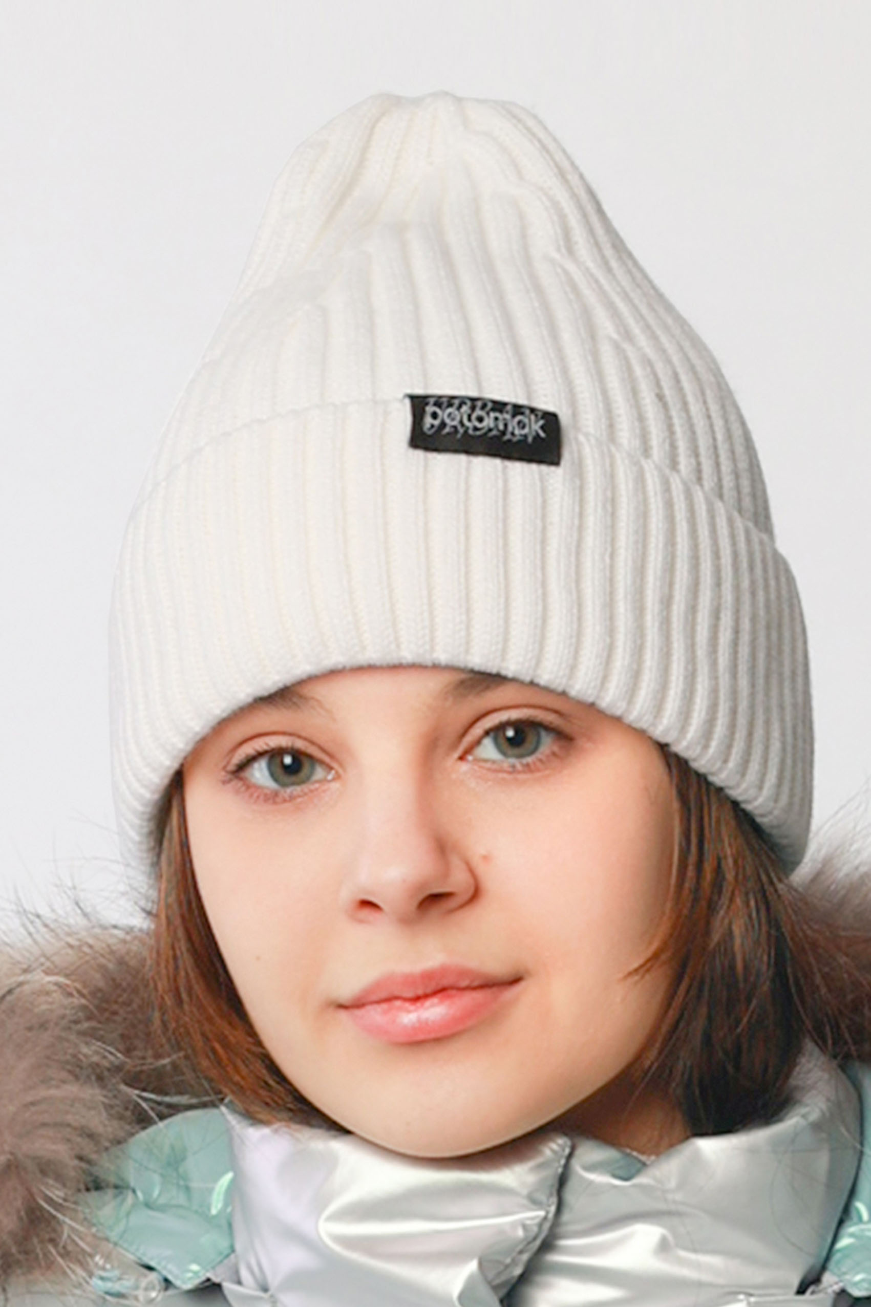 Шапка Potomok 14w24-238бел - фото 1