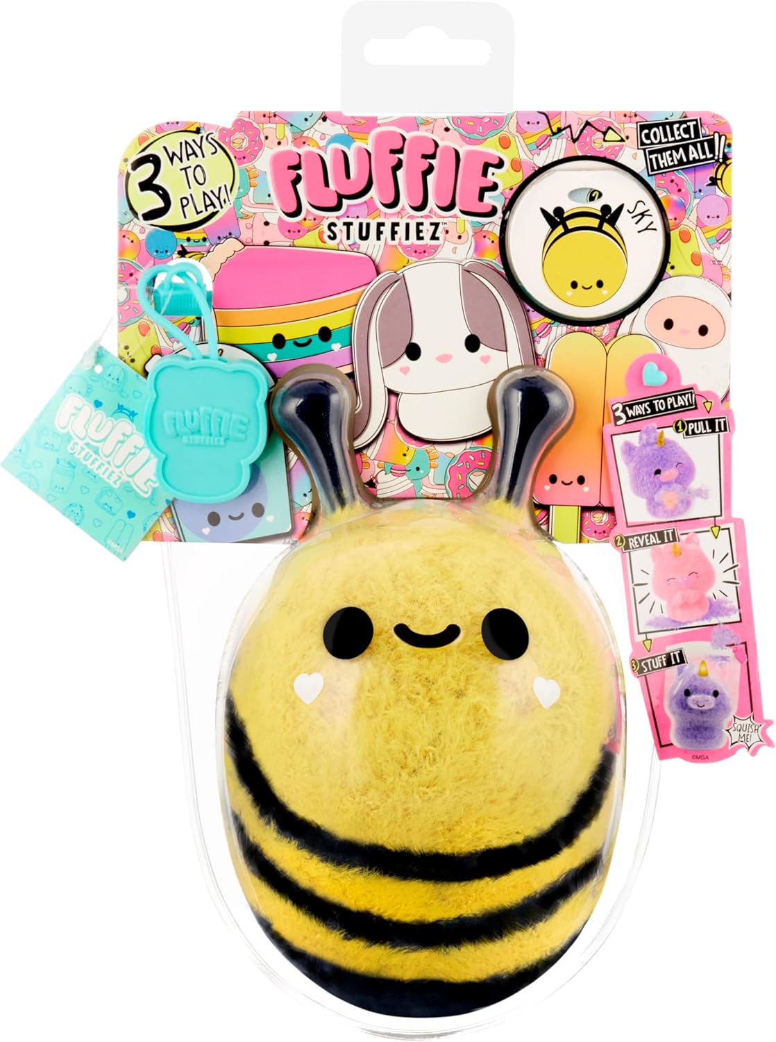 Игрушка мягкая Fluffie Stuffiez S Пчелка 594284-EUC - фото 1