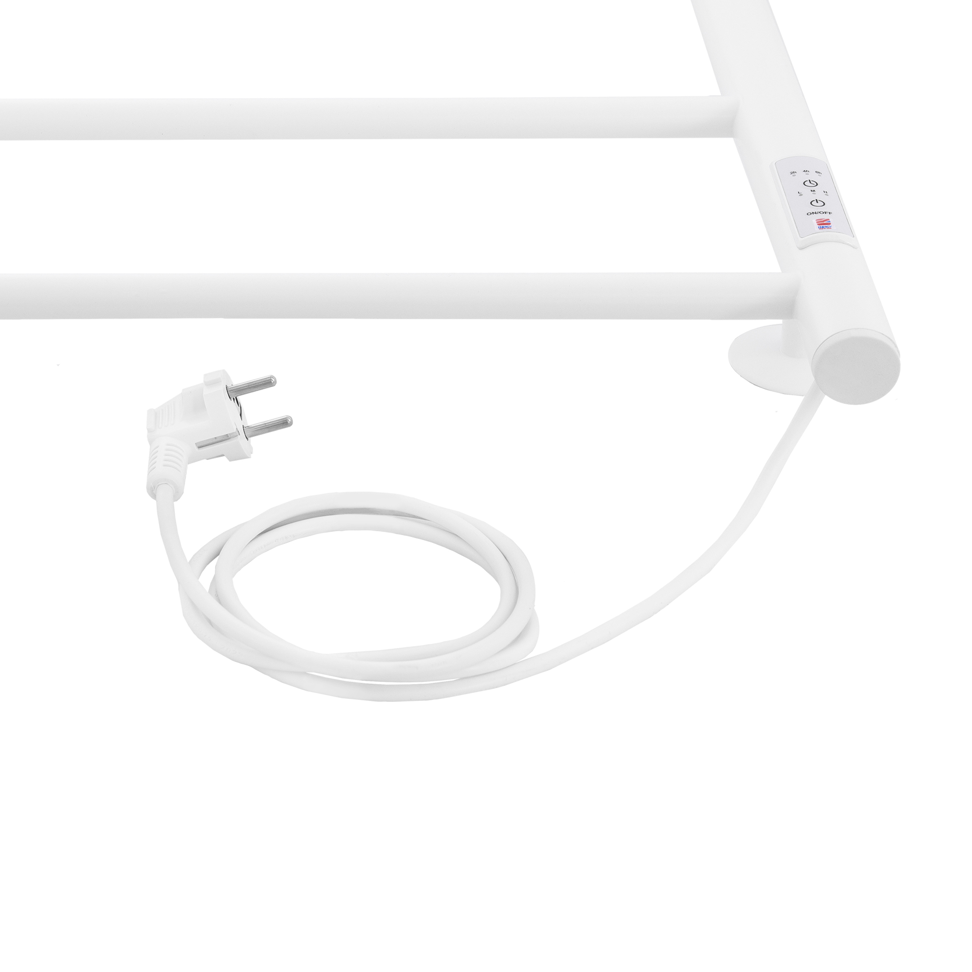 Полотенцесушитель электрический Energy ROUND 900x400 белый - фото 4