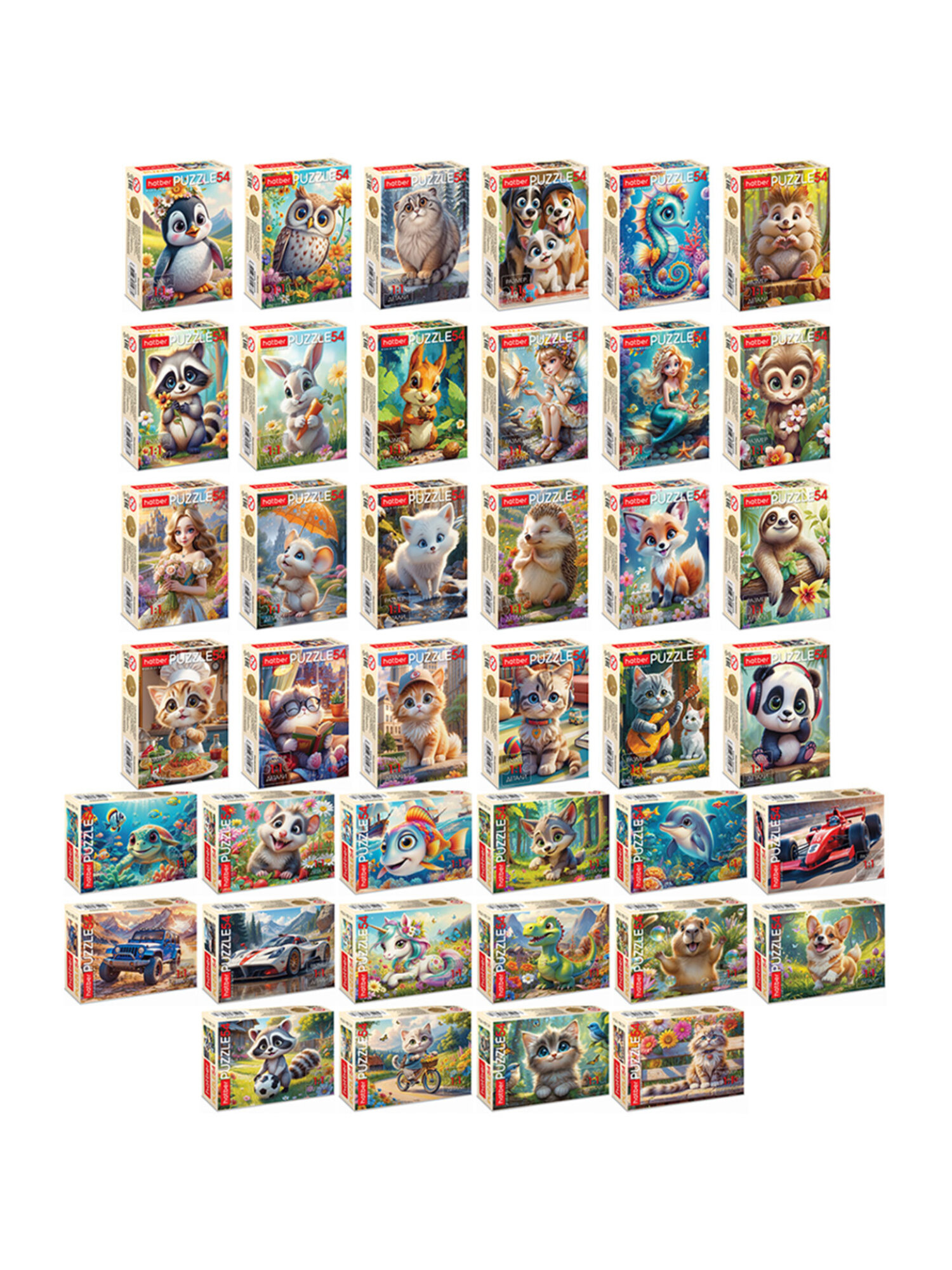 Пазл Hatber набор 40 штук - фото 10