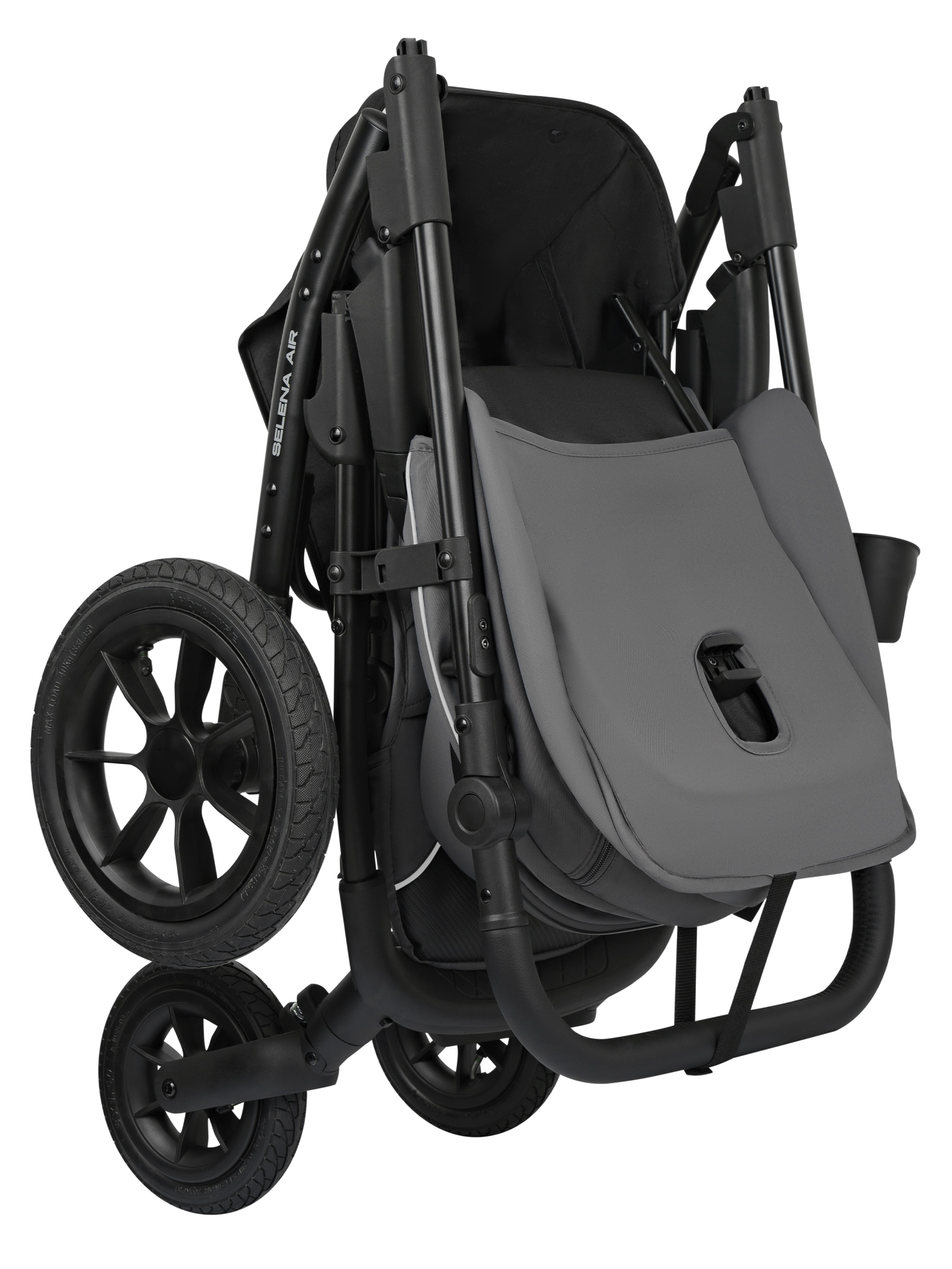 Коляска прогулочная JOVOLA Selena Air new темно-серый - фото 25