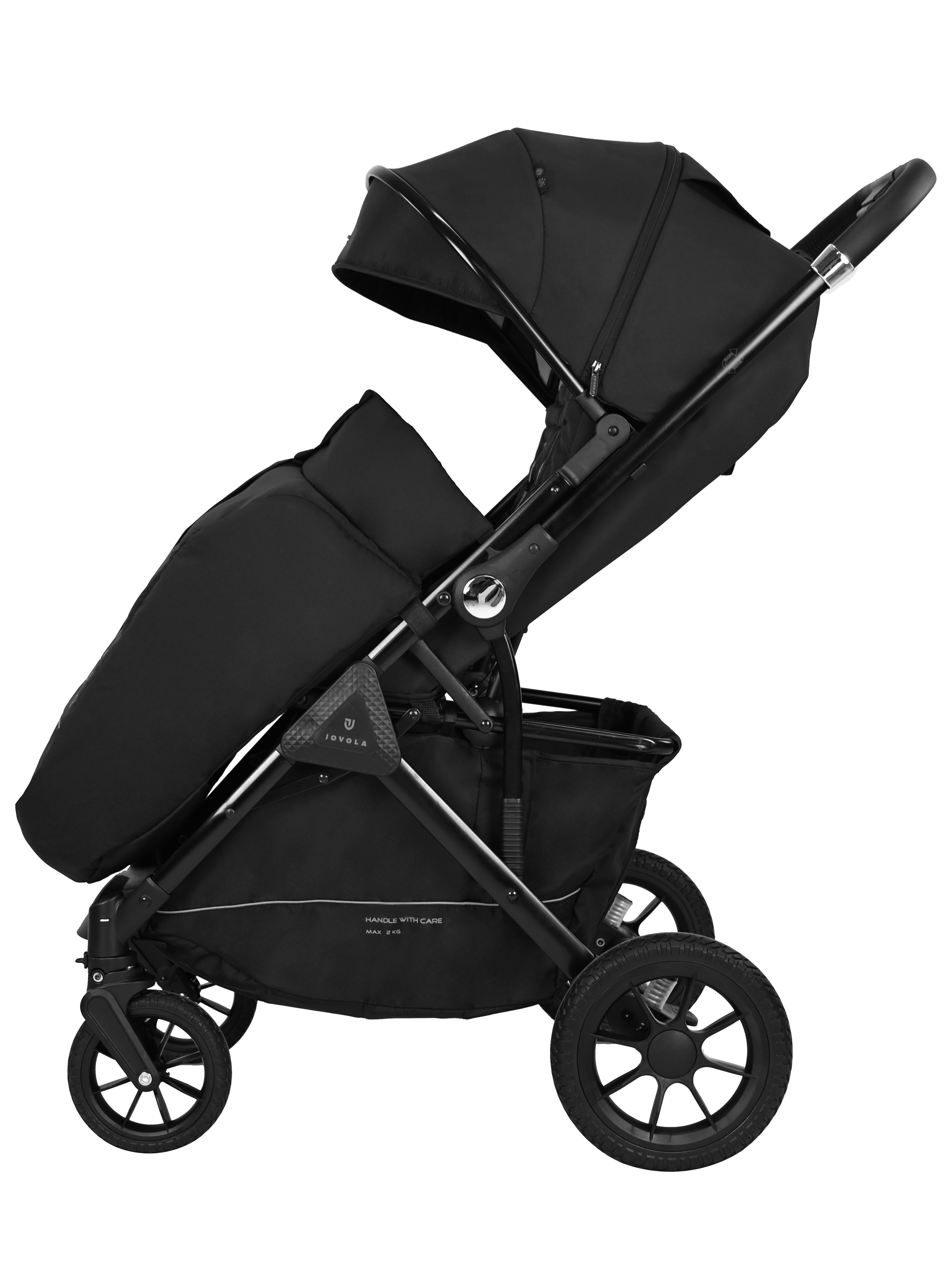 Коляска прогулочная JOVOLA Magma с перекидной ручкой черный - фото 20
