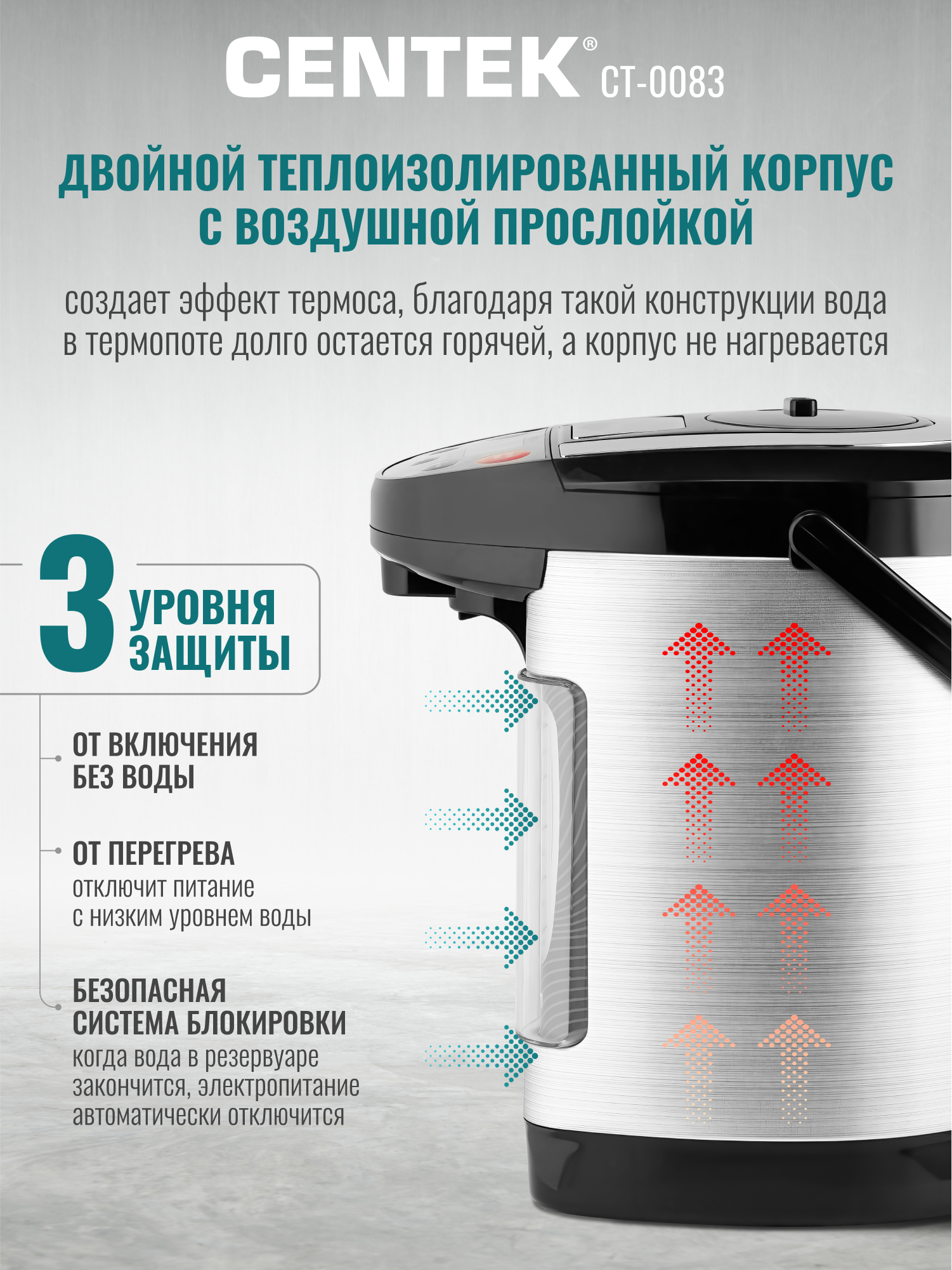 Термопот CENTEK CT-1083 /5 л - фото 5