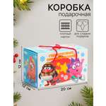 Подарочная коробка новогодняя Sima-Land Новогодняя посылка "Смешарики" с веревочными ручками, 20 х 12 х 12 см