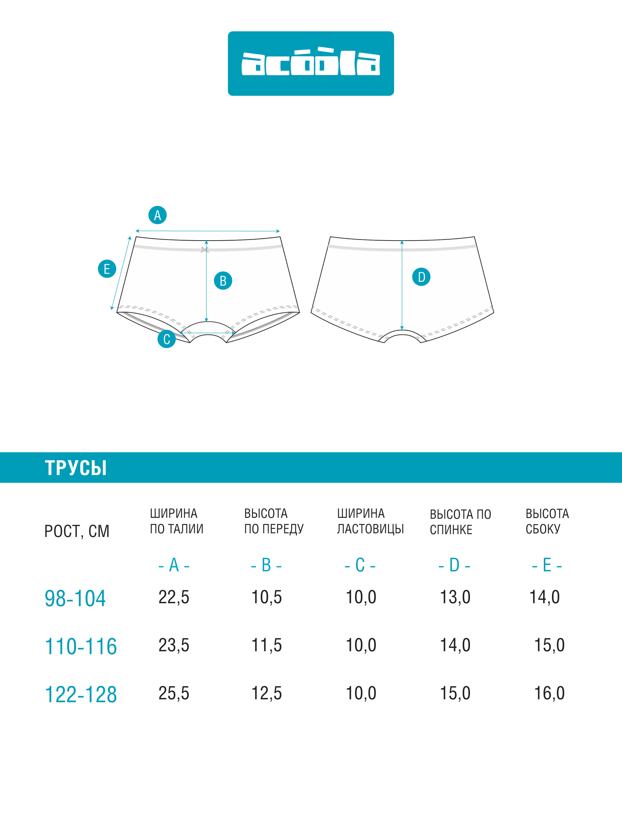 Трусы 3 шт Acoola 20224120067_0075246 - фото 4
