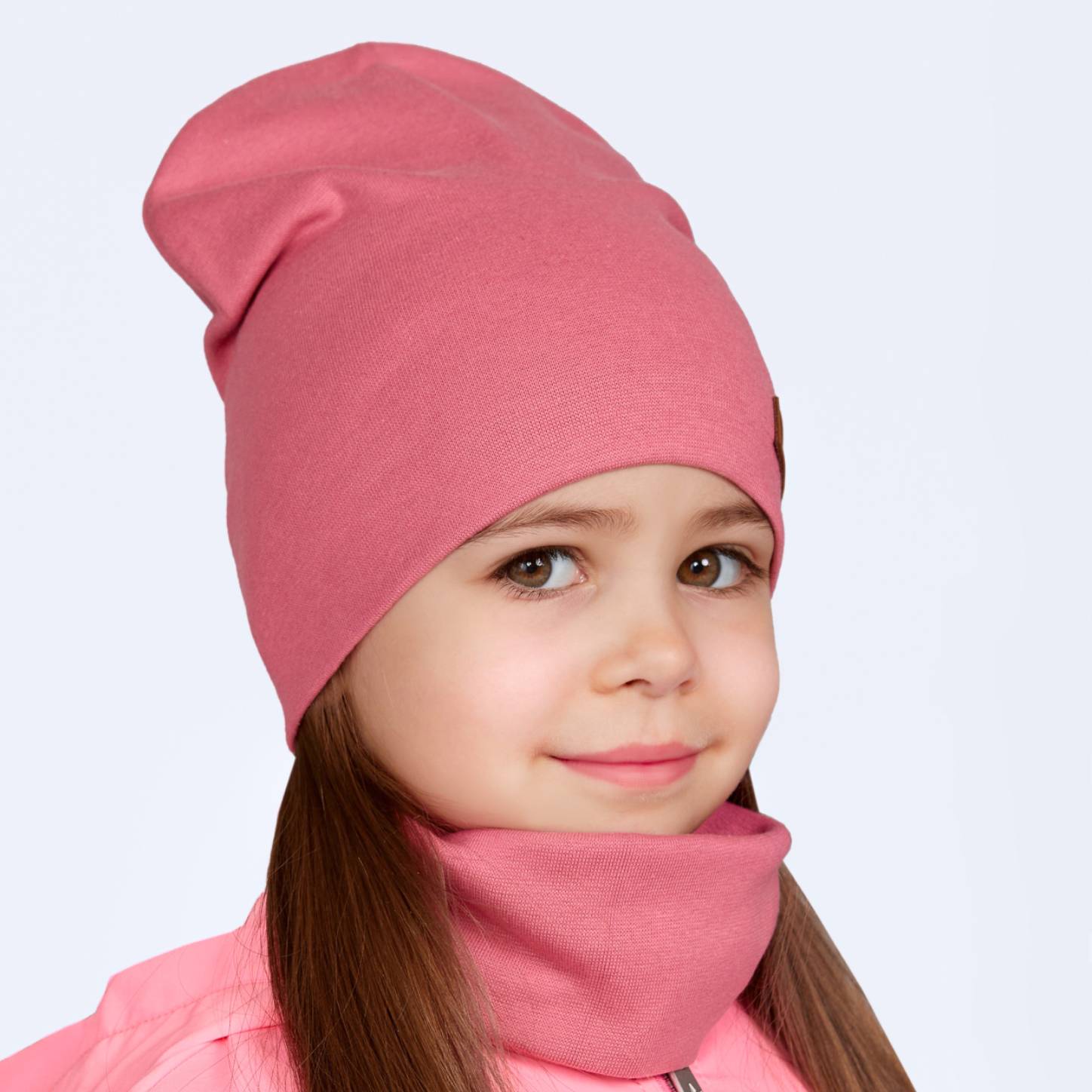 Шапка и снуд KUBRIO KU-H-67-plainG-Dpink - фото 4